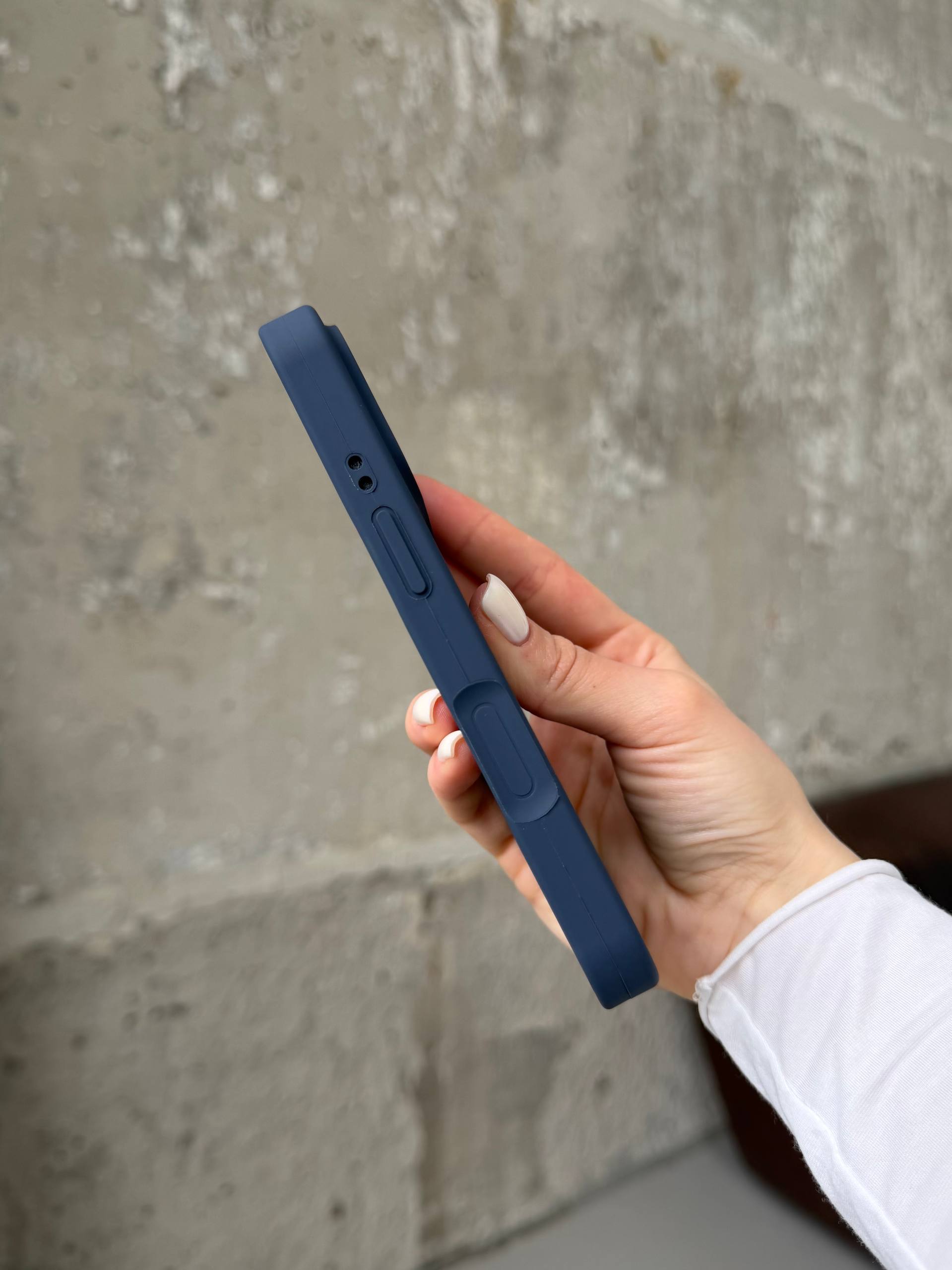 Чехол Silicone case с закрытой камерой на iPhone 17 Pro Max Midnight Blue #07