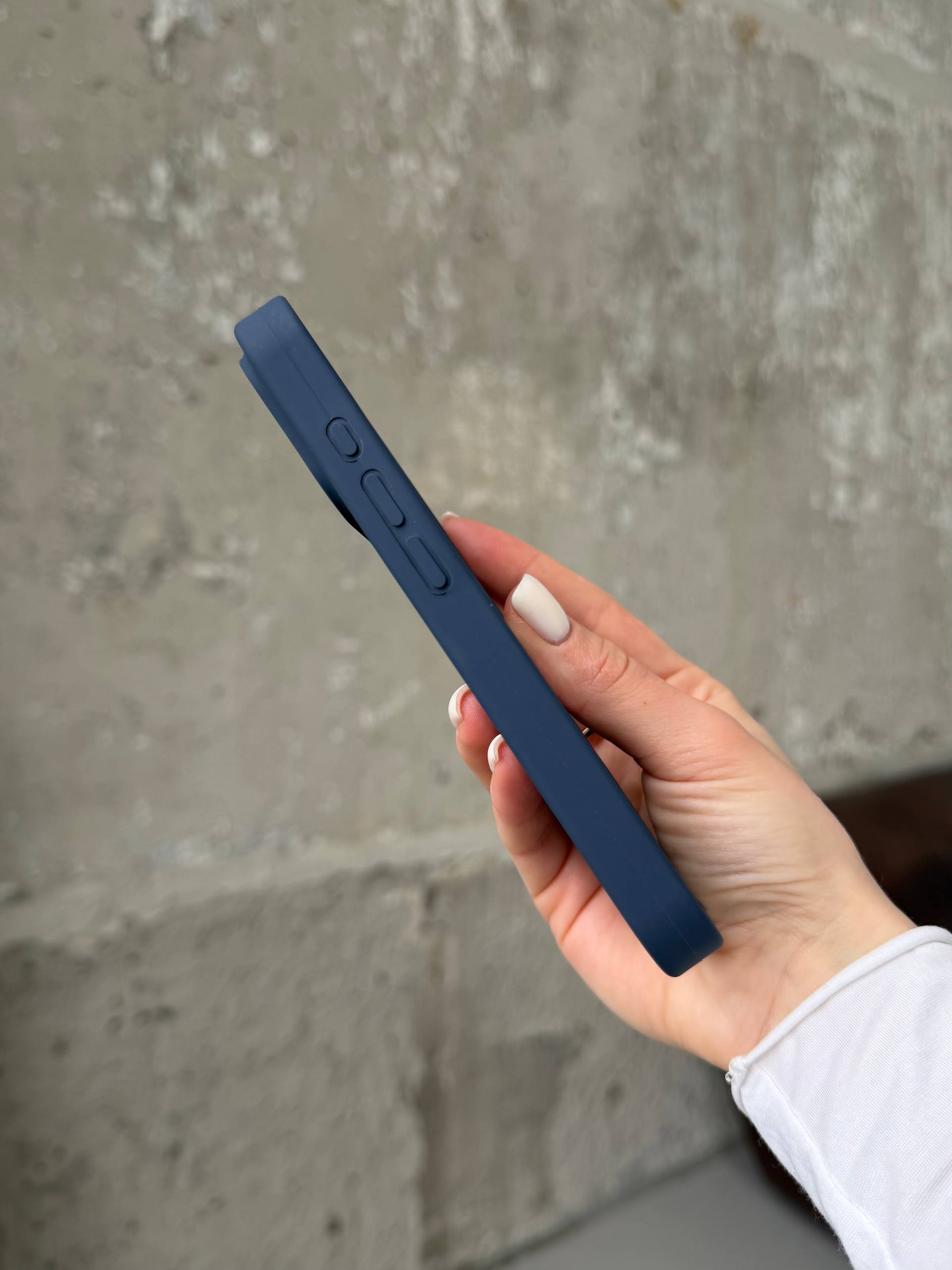 Чехол Silicone case с закрытой камерой на iPhone 17 Pro Max Midnight Blue #07