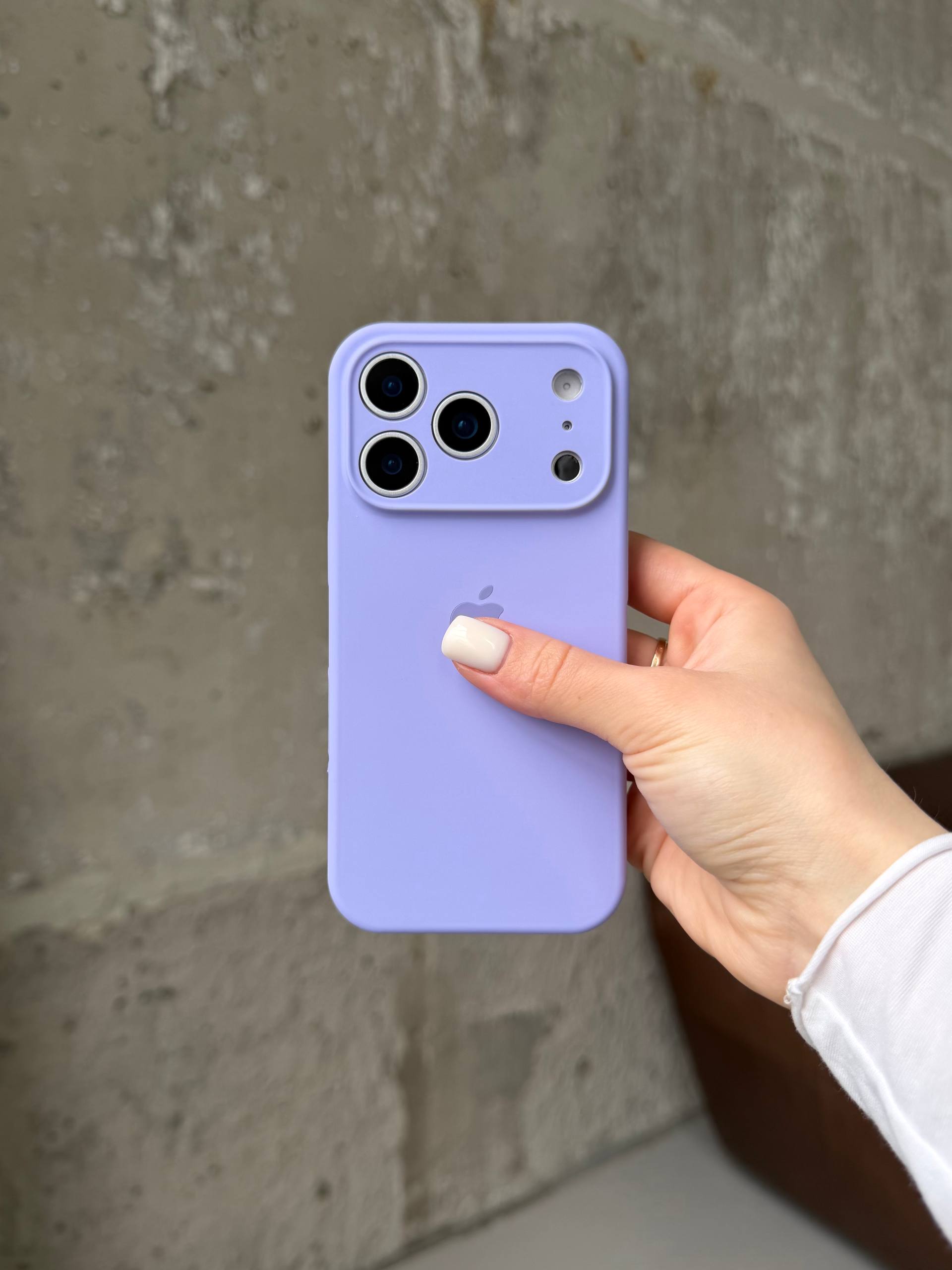 Чехол Silicone case с закрытой камерой на iPhone 17 Pro Elegant Purple #26