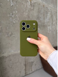 Чехол Silicone case с закрытой камерой на iPhone 17 Pro Max Army Green #29