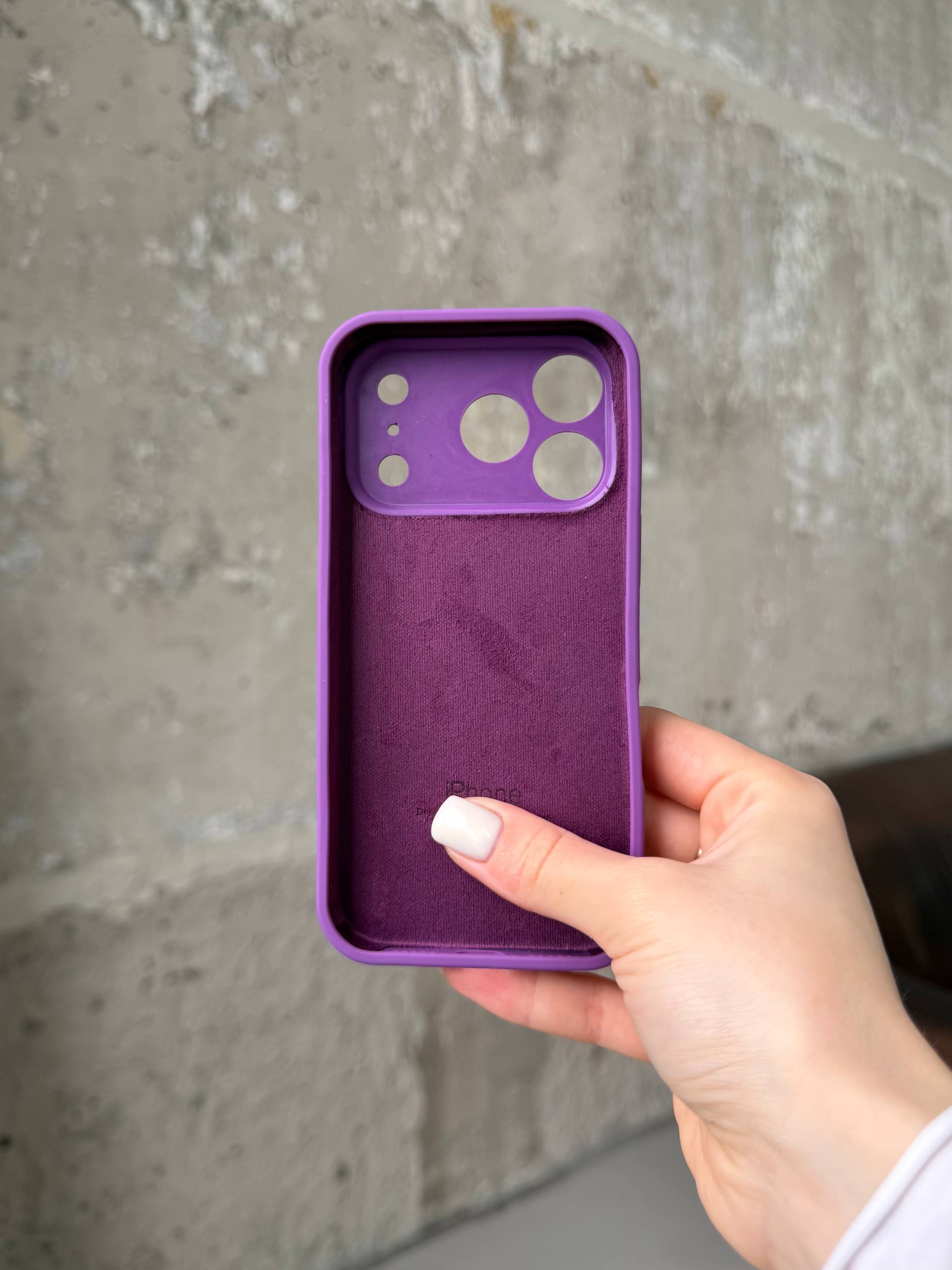 Чехол Silicone case с закрытой камерой на iPhone 17 Pro Max Grape #19