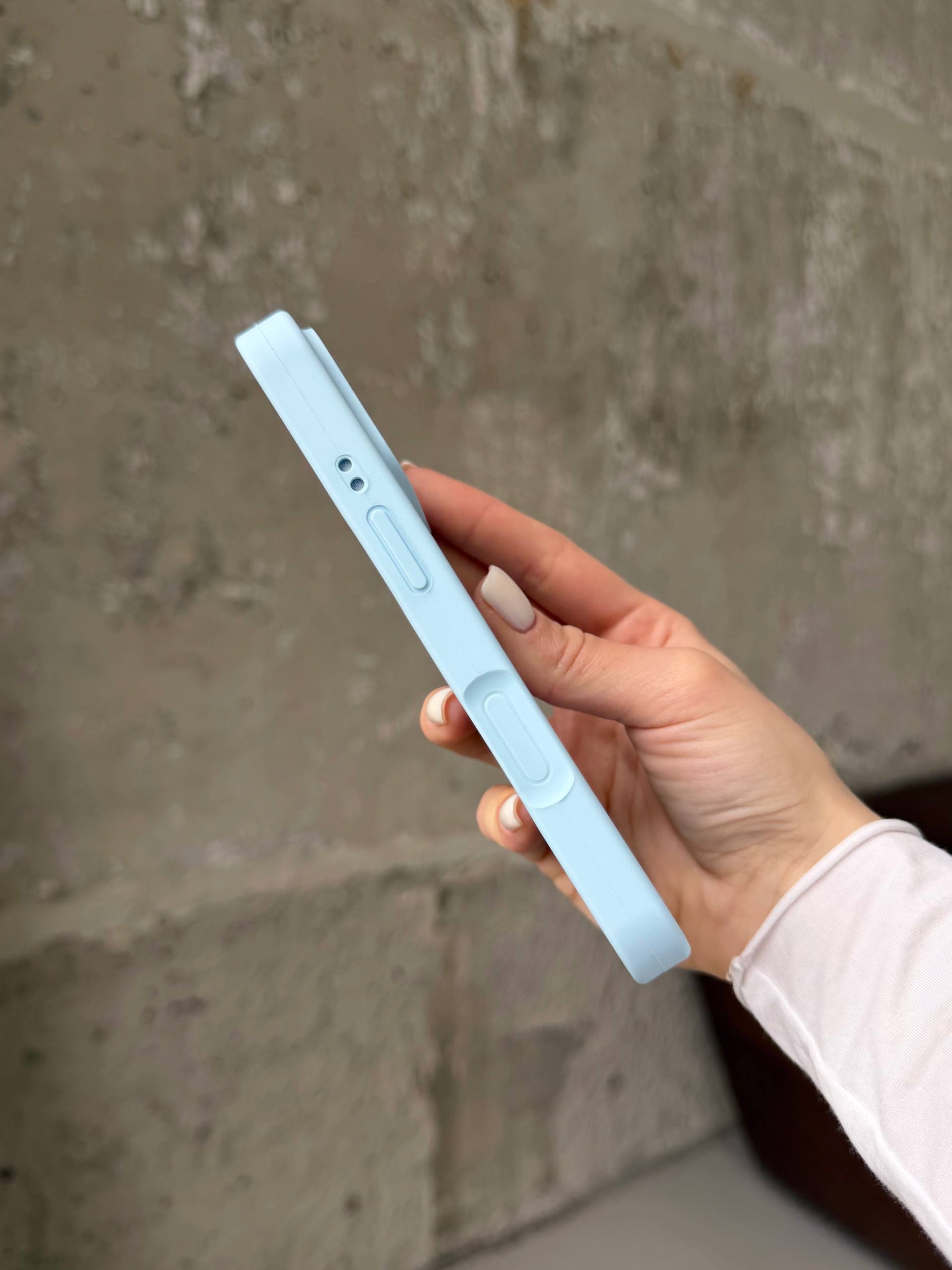 Чехол Silicone case с закрытой камерой для iPhone 17 Pro Max Sky Blue #27