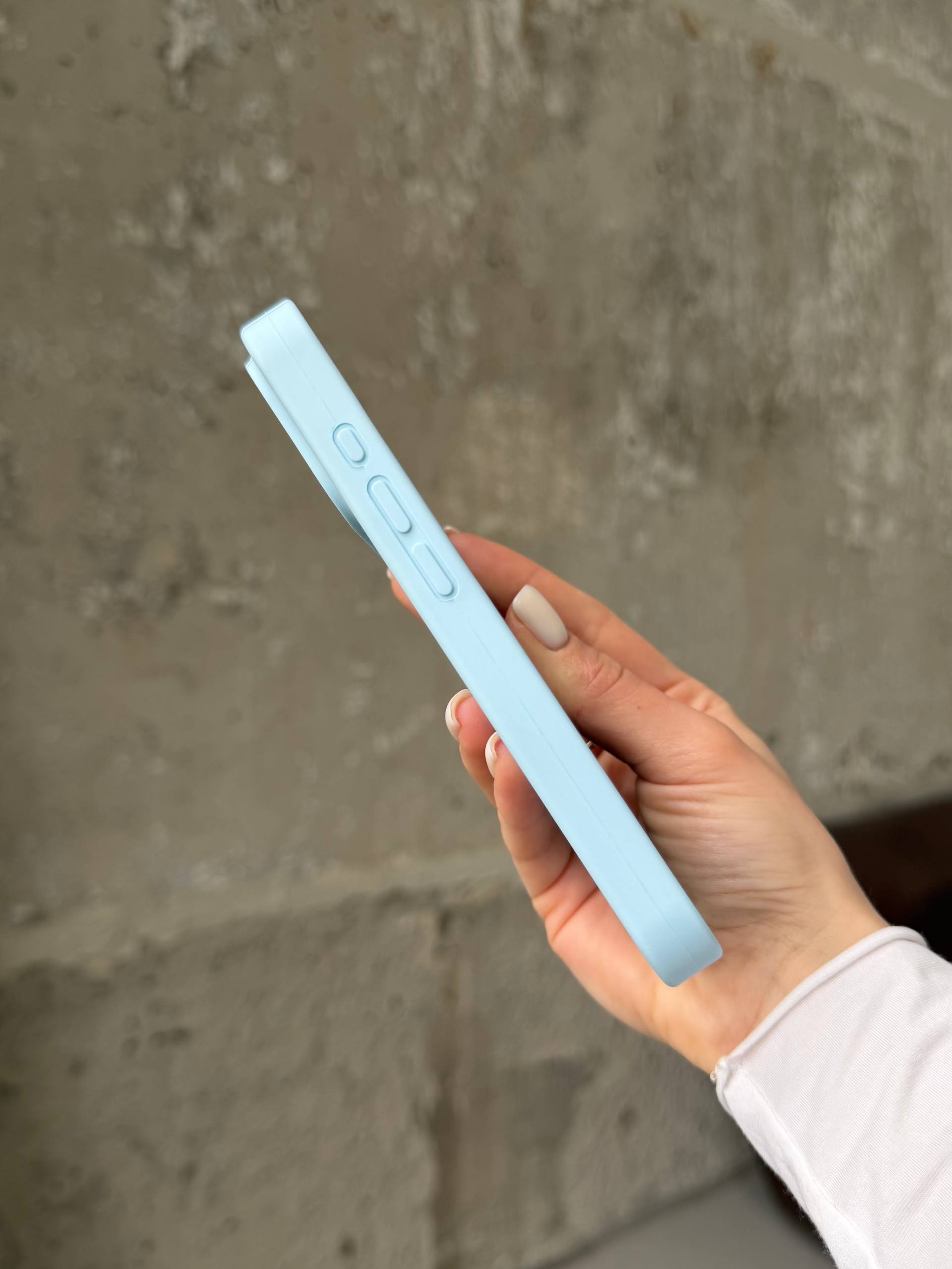 Чехол Silicone case с закрытой камерой для iPhone 17 Pro Max Sky Blue #27