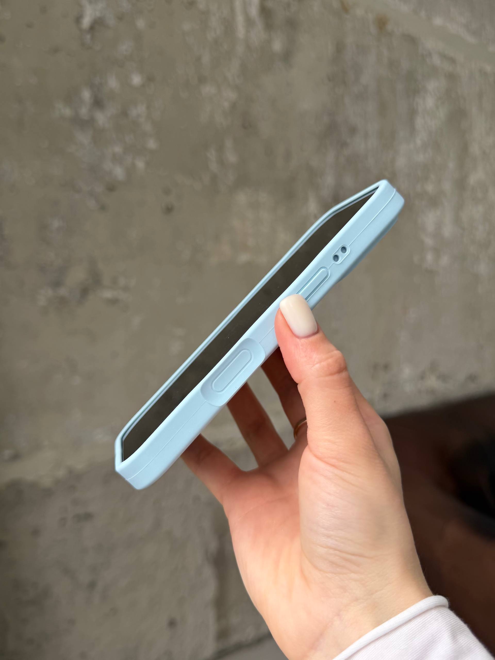 Чехол Silicone case с закрытой камерой для iPhone 17 Pro Max Sky Blue #27
