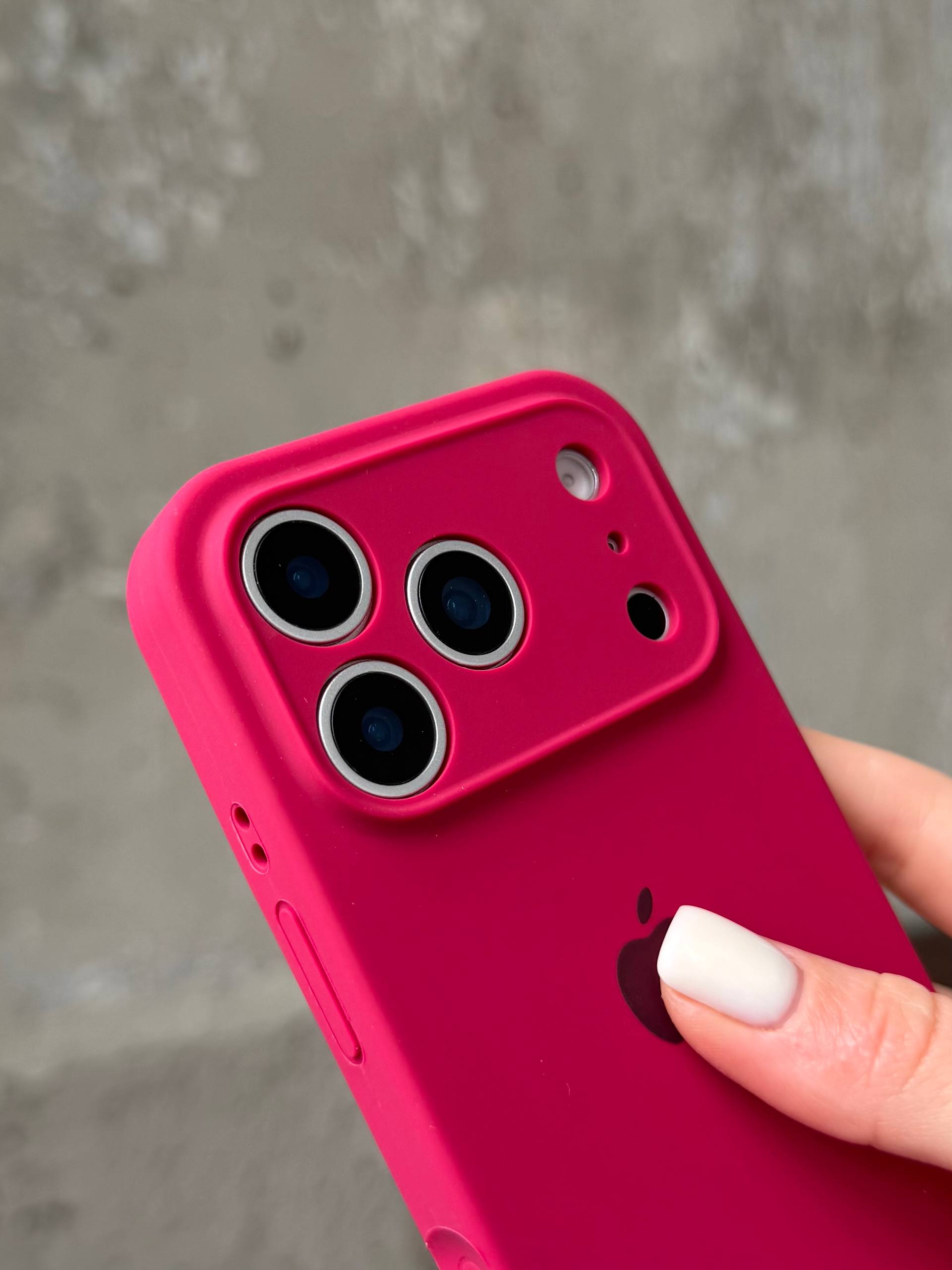 Чохол Silicone case із закритою камерою на iPhone 17 Pro Max Wine Red #21