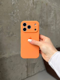 Чехол Silicone case с закрытой камерой на iPhone 17 Pro Max Papaya #34
