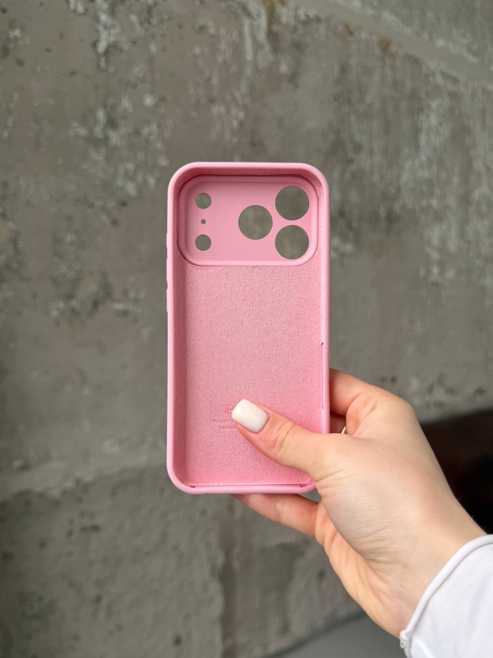 Чехол Silicone case с закрытой камерой для iPhone 17 Pro Baby Pink #06