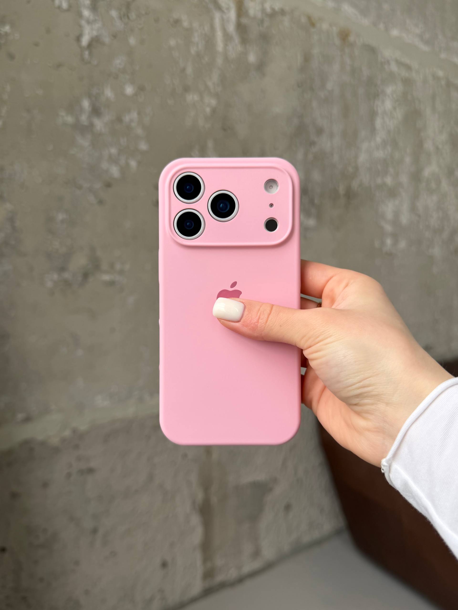 Чехол Silicone case с закрытой камерой для iPhone 17 Pro Baby Pink #06