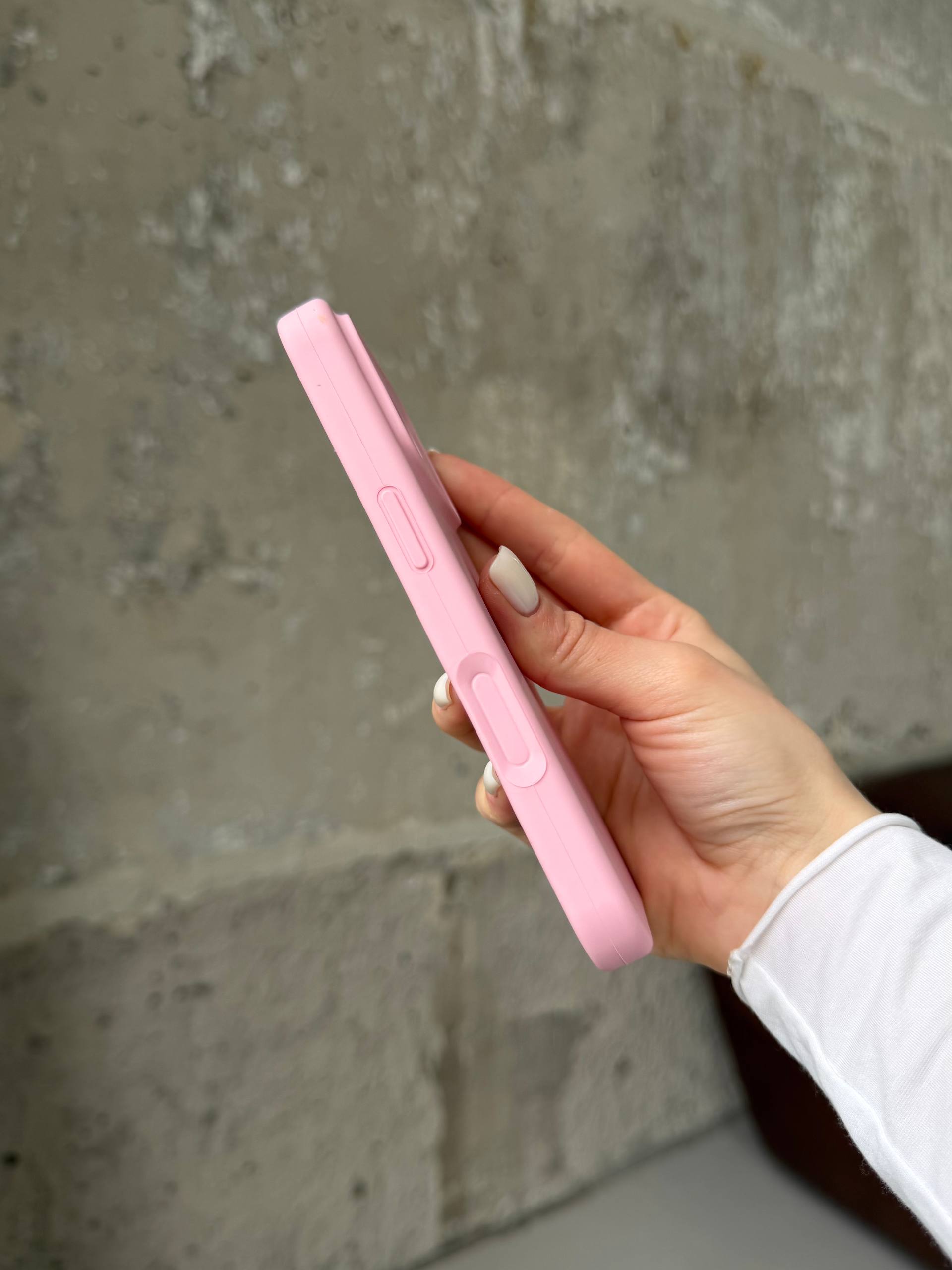 Чехол Silicone case с закрытой камерой для iPhone 17 Pro Baby Pink #06