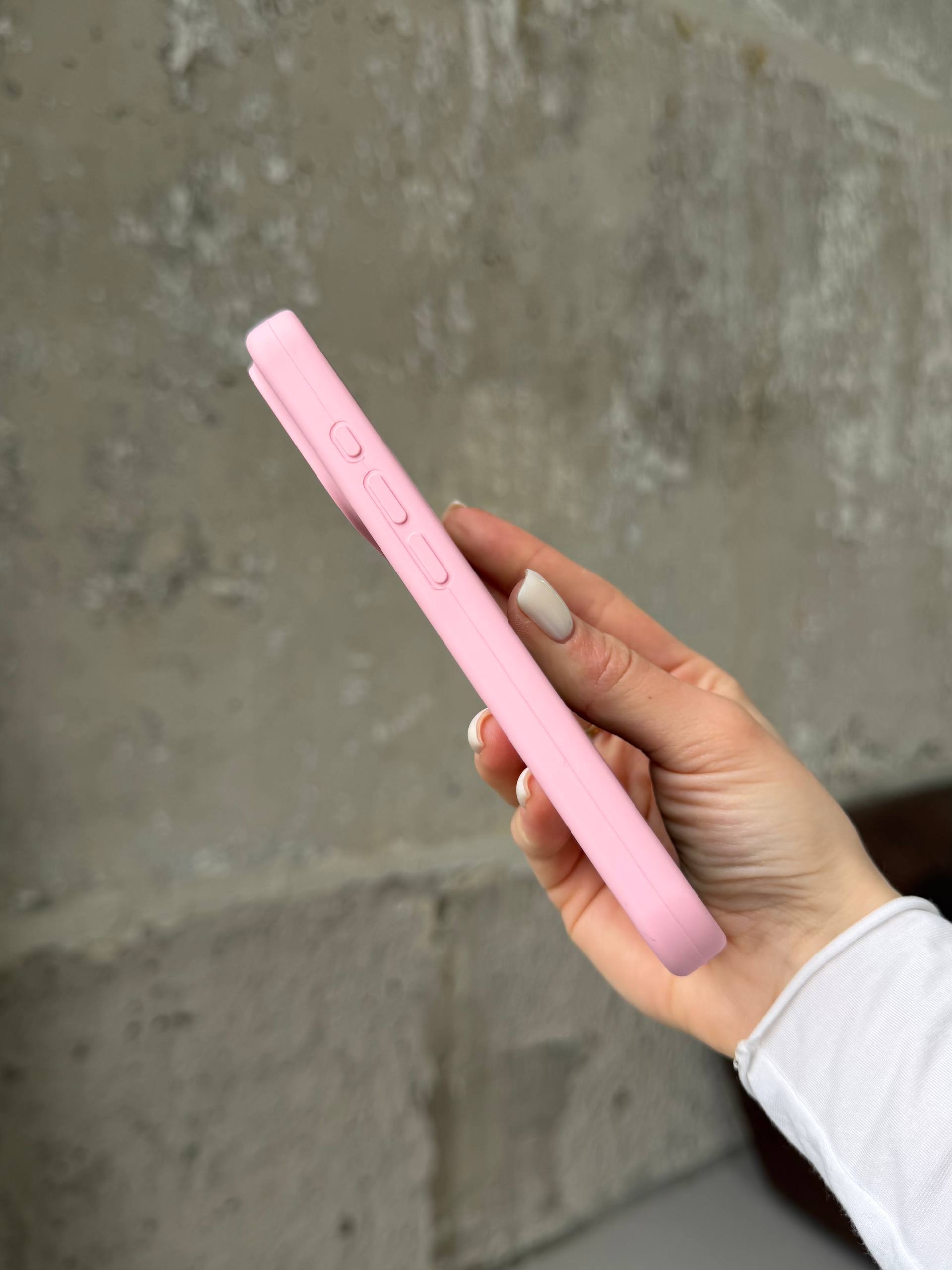 Чехол Silicone case с закрытой камерой для iPhone 17 Pro Baby Pink #06