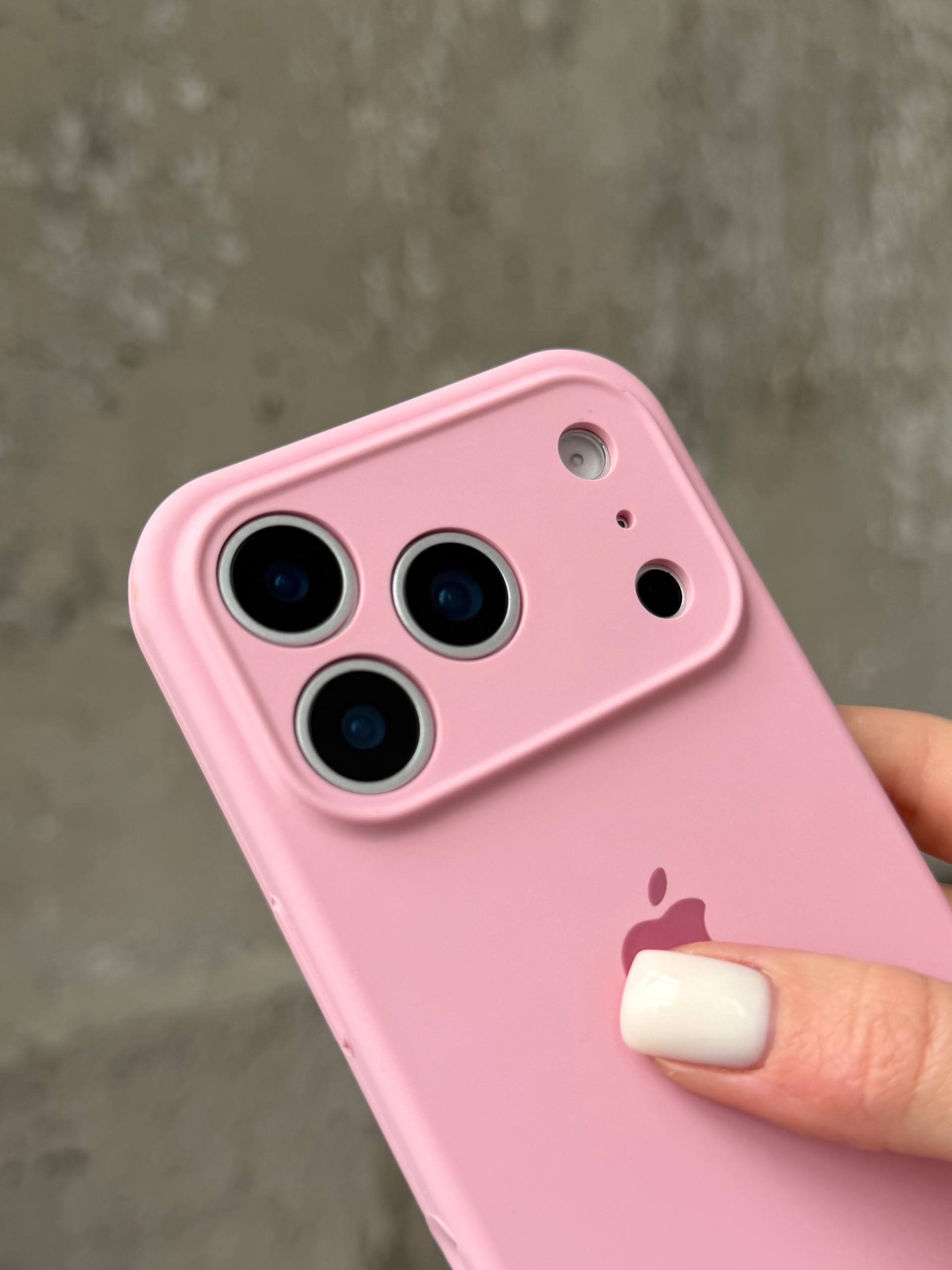 Чехол Silicone case с закрытой камерой для iPhone 17 Pro Baby Pink #06