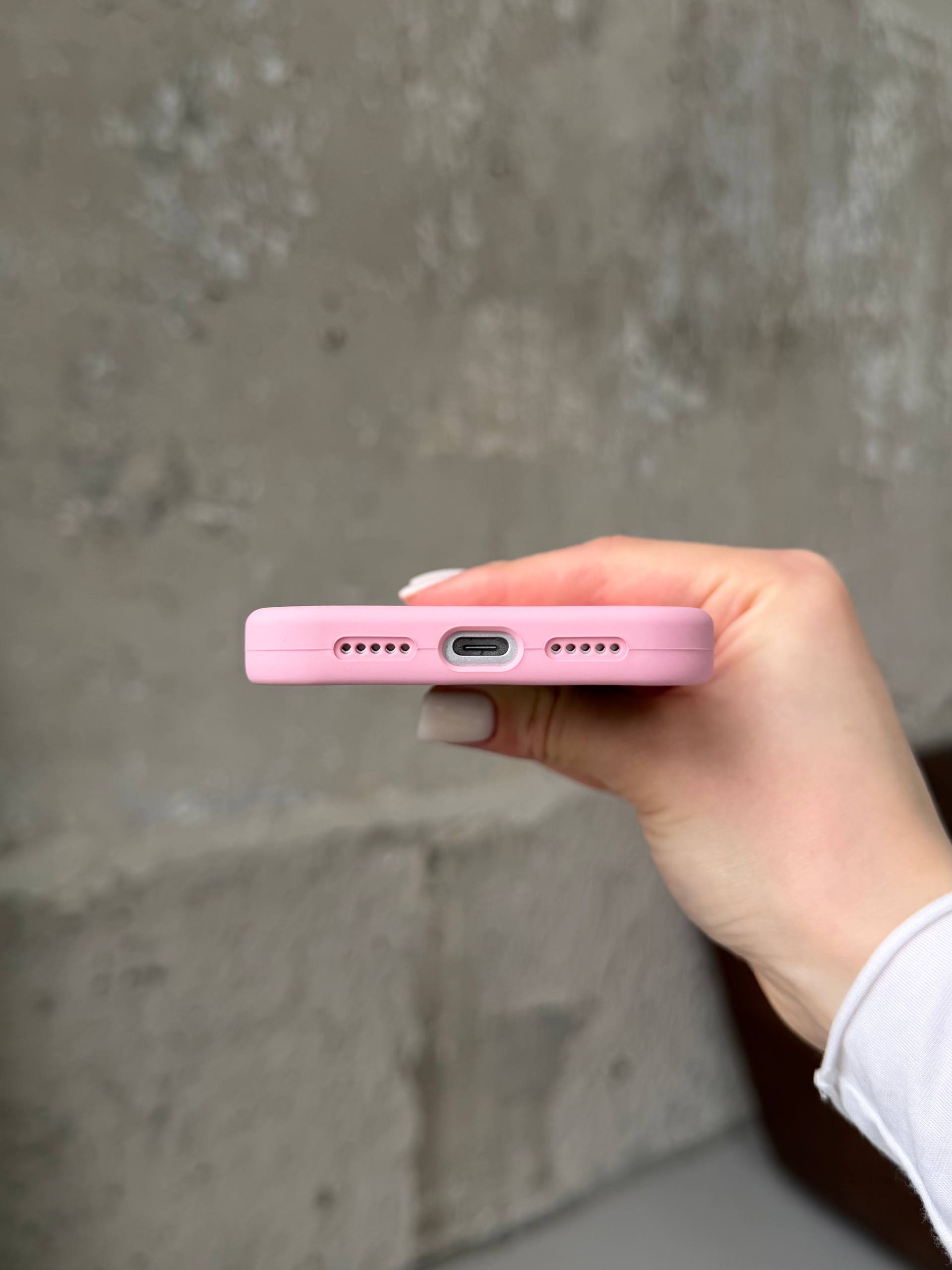 Чехол Silicone case с закрытой камерой для iPhone 17 Pro Baby Pink #06