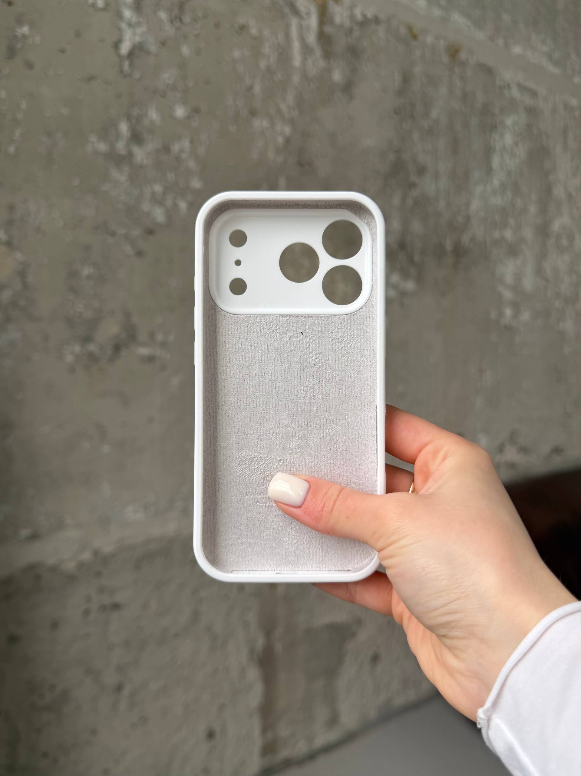 Чохол Silicone case із закритою камерою на iPhone 17 Pro White #08