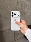 Чехол Silicone case с закрытой камерой для iPhone 17 Pro Max White #08