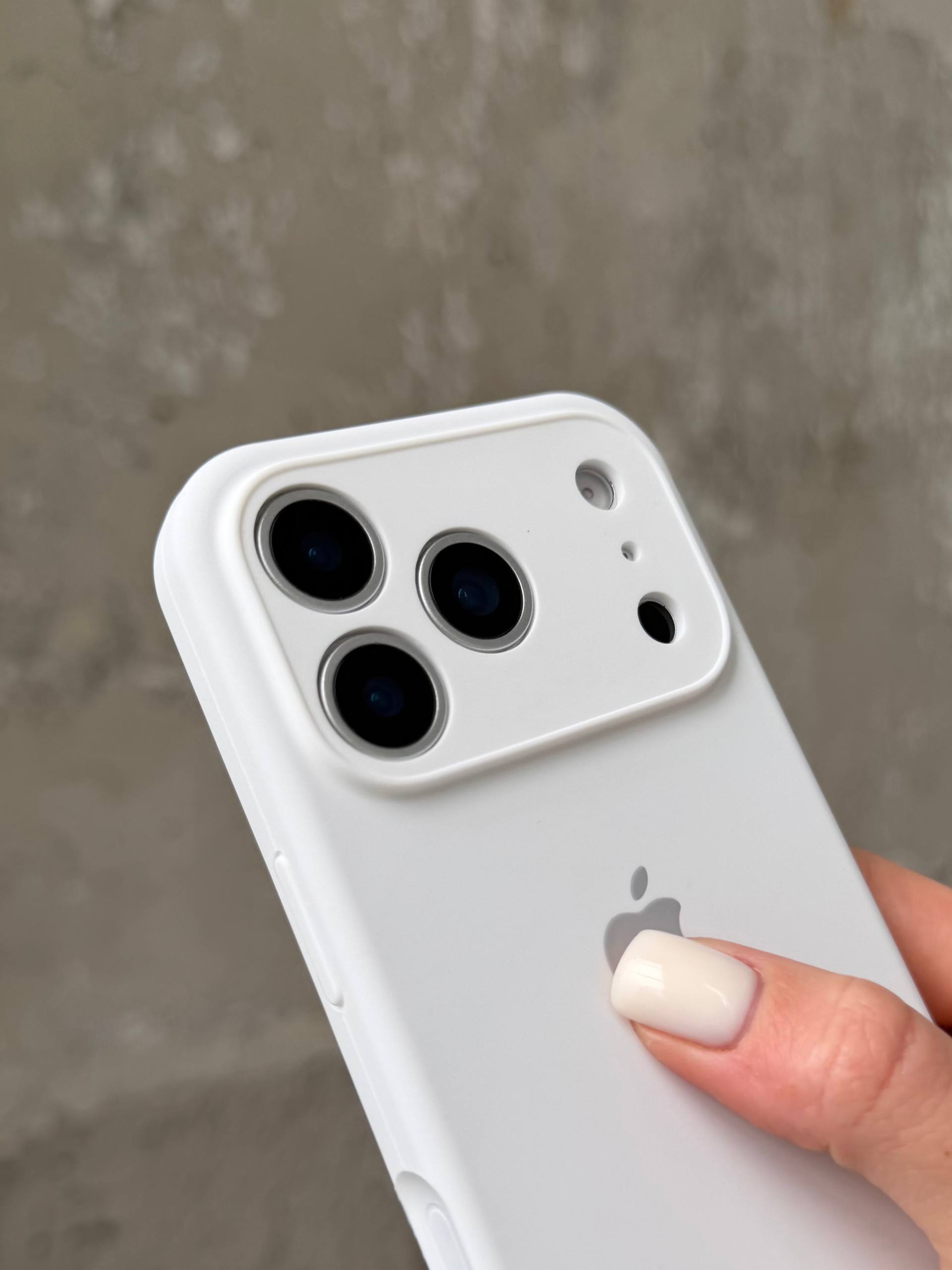 Чохол Silicone case із закритою камерою на iPhone 17 Pro White #08