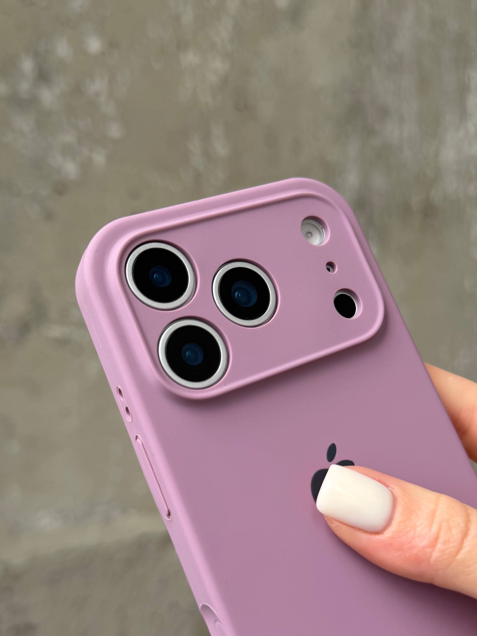 Чехол Silicone case с закрытой камерой на iPhone 17 Pro Max Blueberry #36
