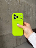 Чехол Silicone case с закрытой камерой на iPhone 17 Pro Max Shiny Green #24