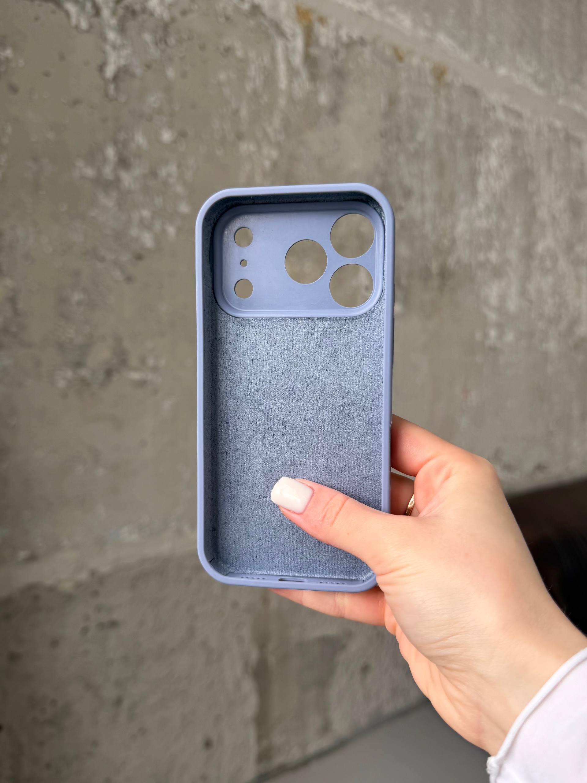 Чехол Silicone case с закрытой камерой на iPhone 17 Pro Lavander Grey #28