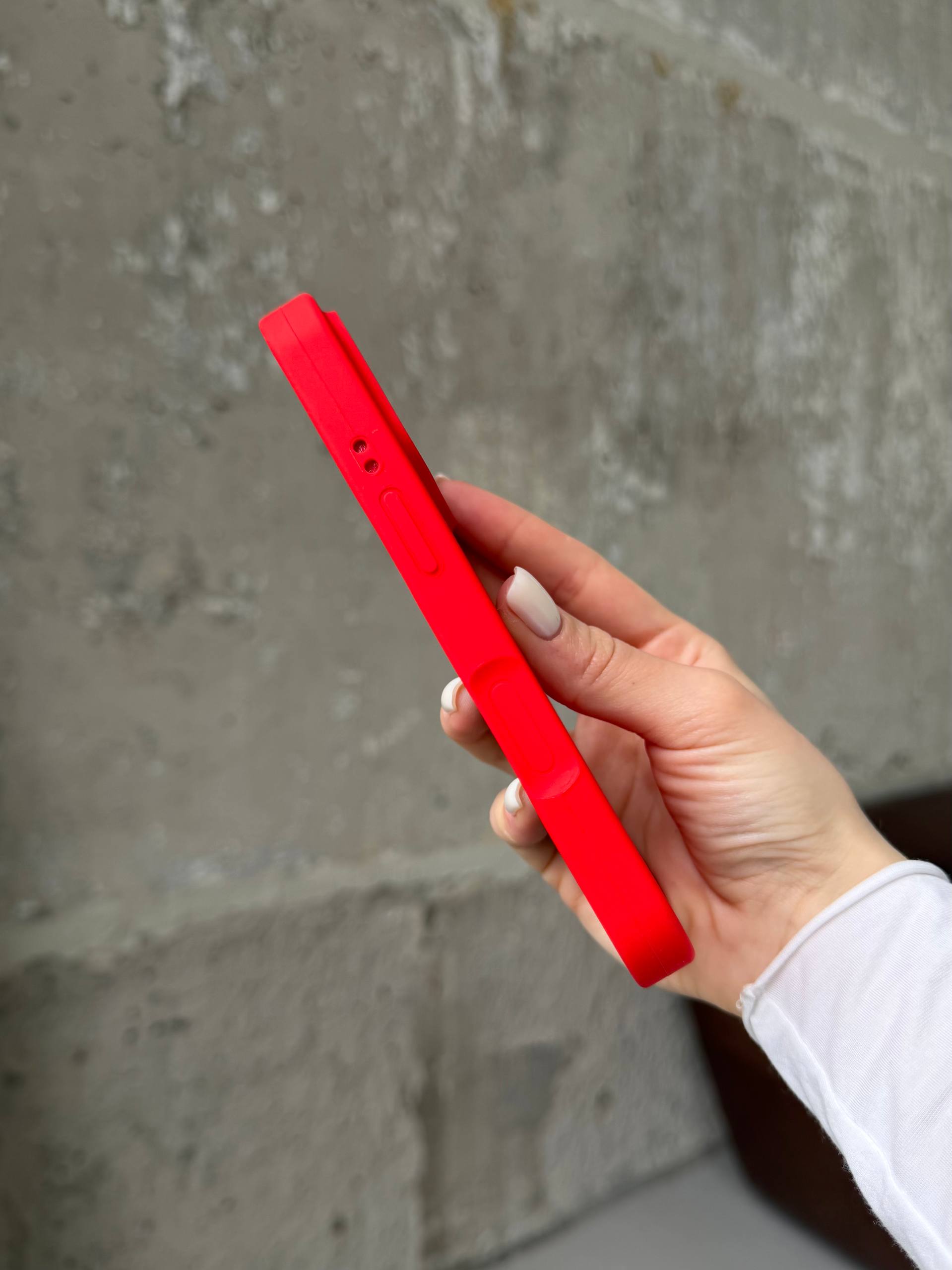 Чехол Silicone case с закрытой камерой для iPhone 17 Pro Max Red #11
