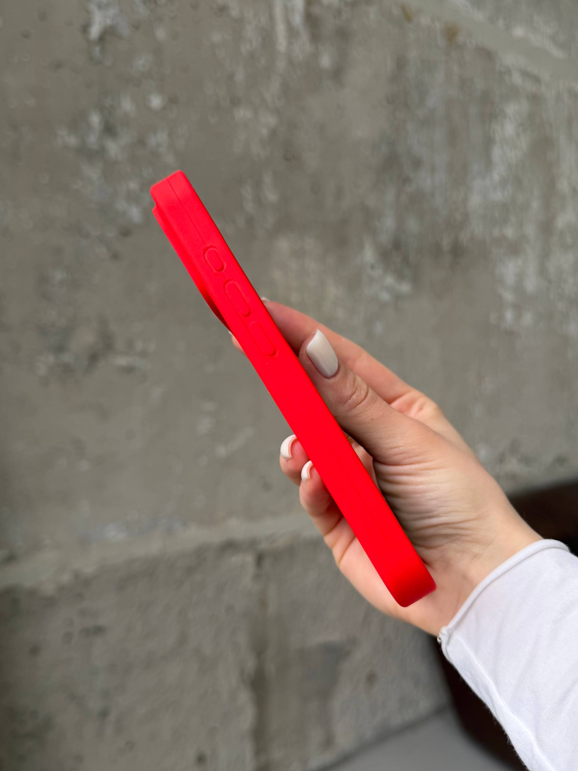 Чехол Silicone case с закрытой камерой для iPhone 17 Pro Max Red #11