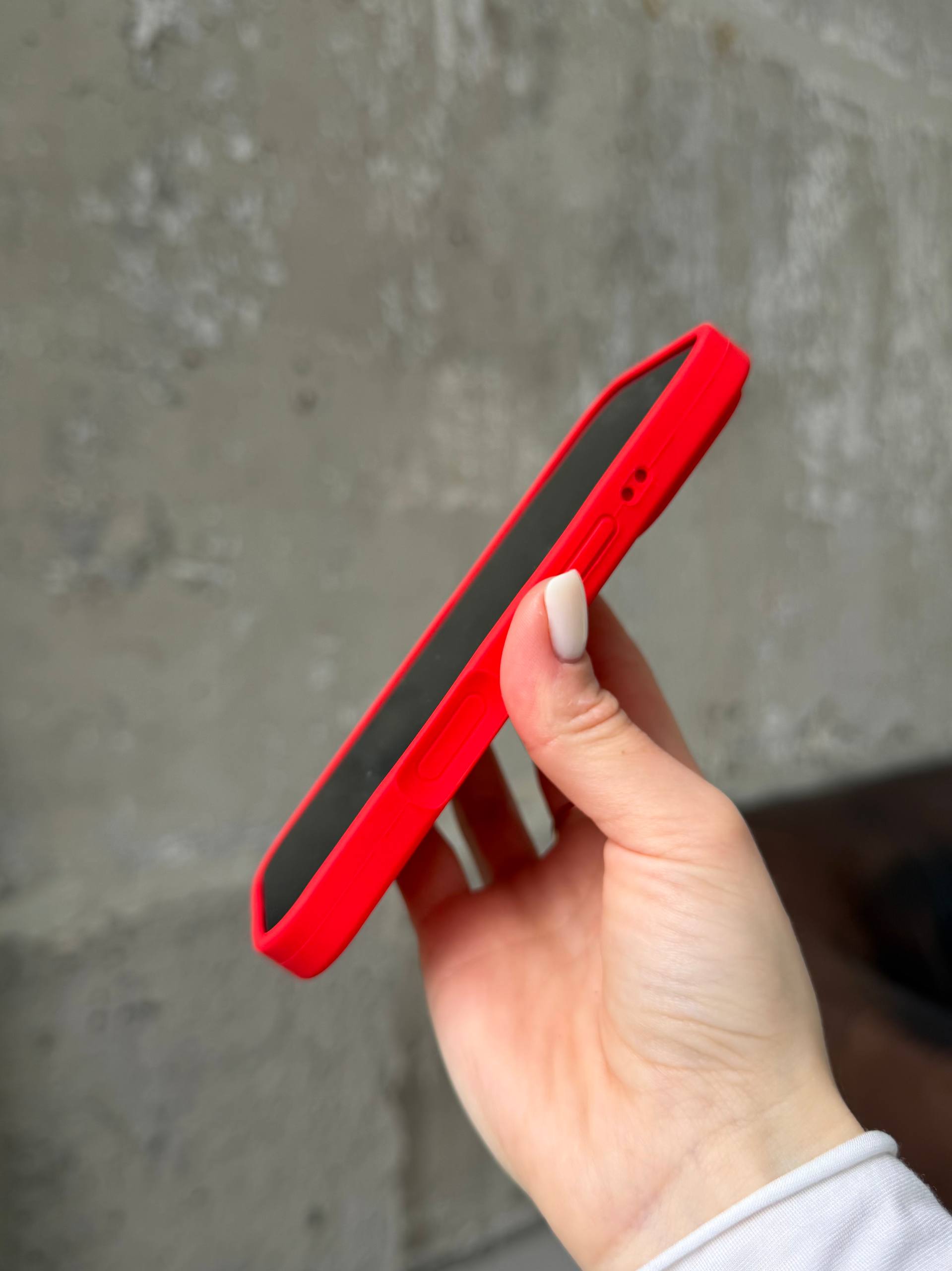 Чехол Silicone case с закрытой камерой для iPhone 17 Pro Max Red #11