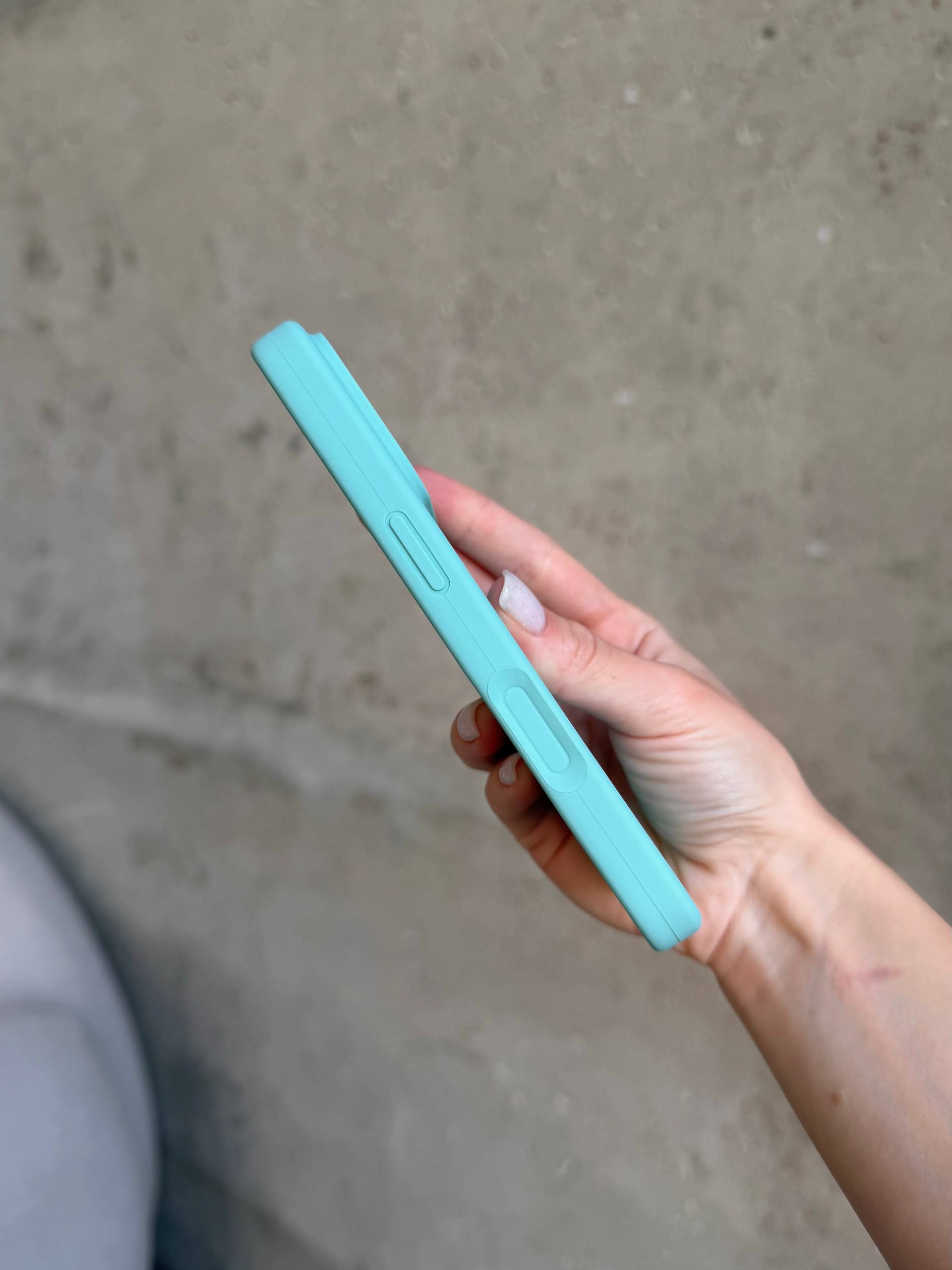 Чехол Silicone case с закрытой камерой на iPhone 17 Pro Max Sea Blue #17