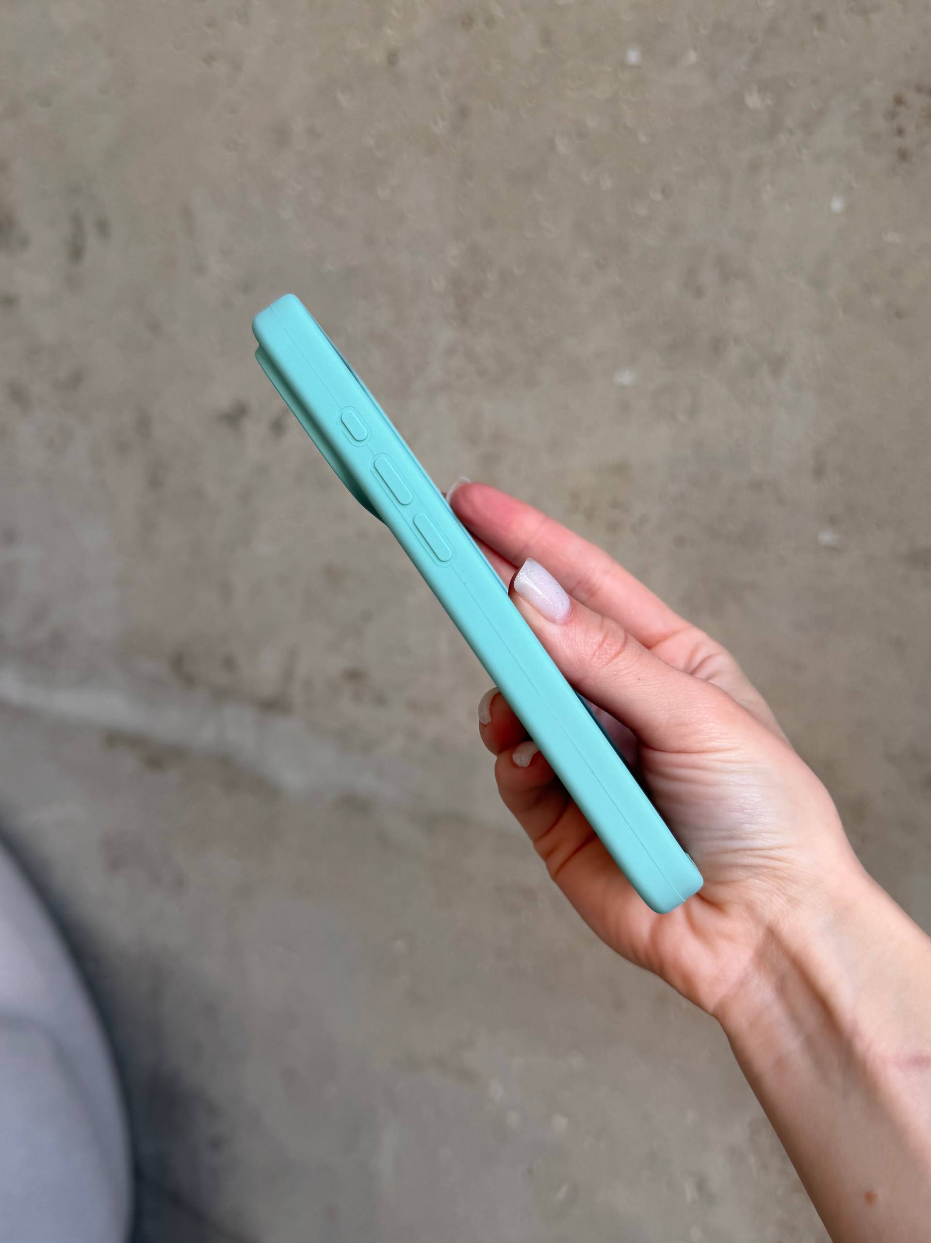Чехол Silicone case с закрытой камерой на iPhone 17 Pro Max Sea Blue #17
