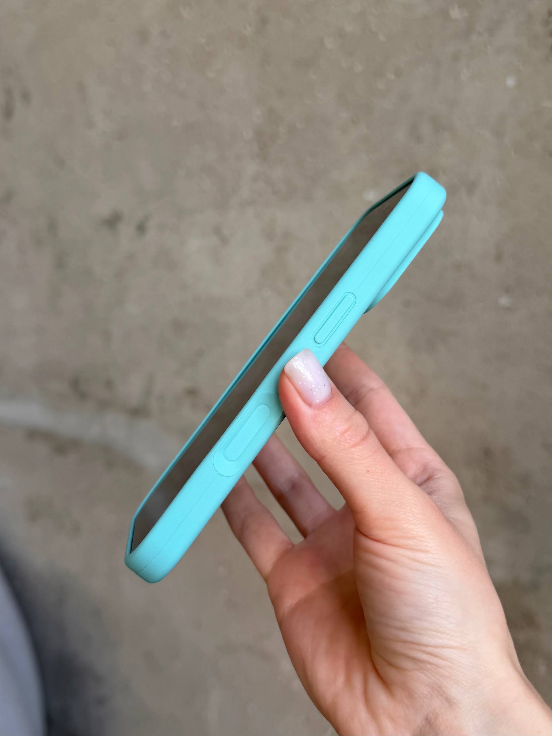 Чехол Silicone case с закрытой камерой на iPhone 17 Pro Max Sea Blue #17