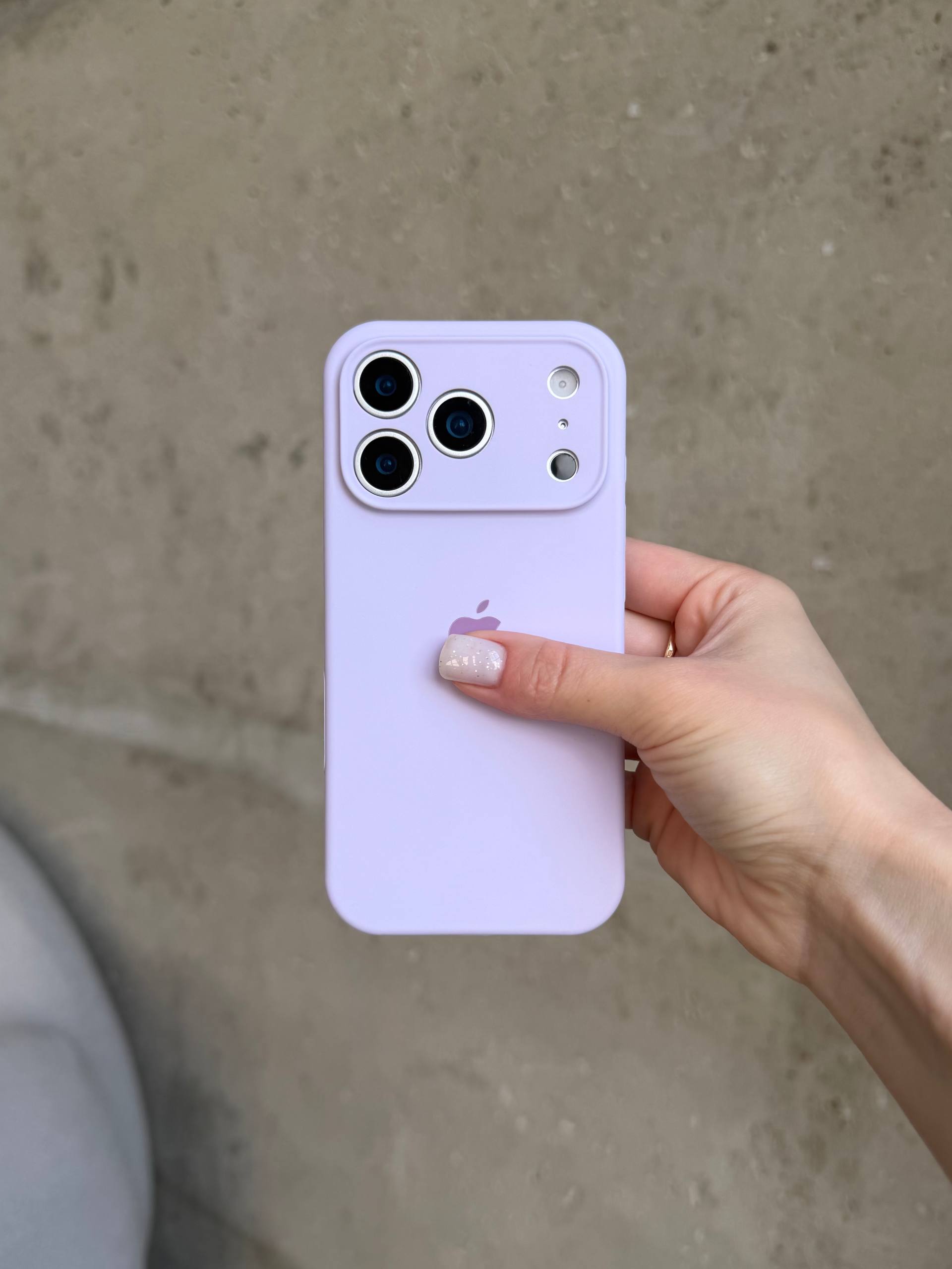 Чехол Silicone case с закрытой камерой на iPhone 17 Pro Lilac Purple #58