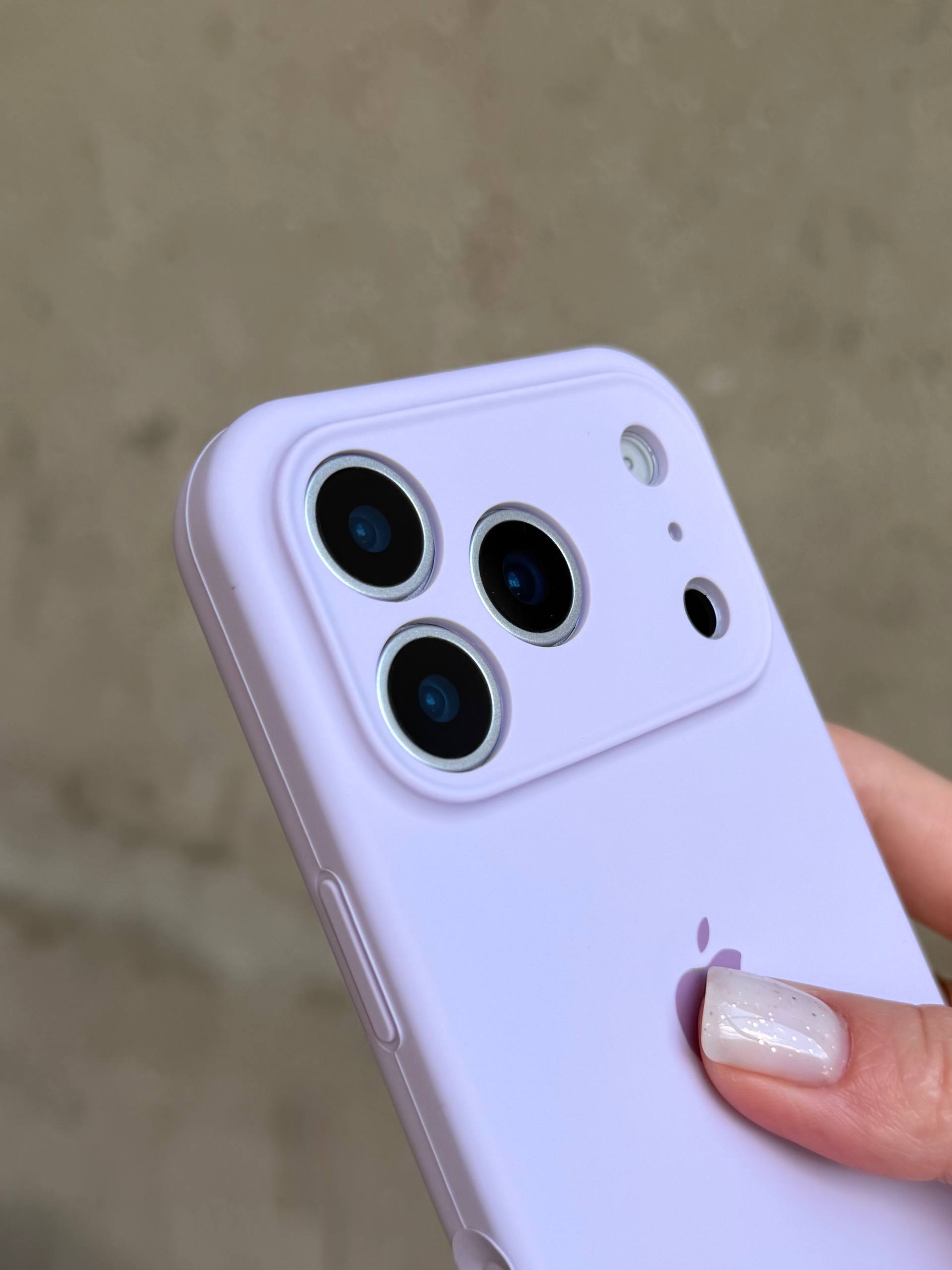 Чехол Silicone case с закрытой камерой на iPhone 17 Pro Max Lilac Purple #58