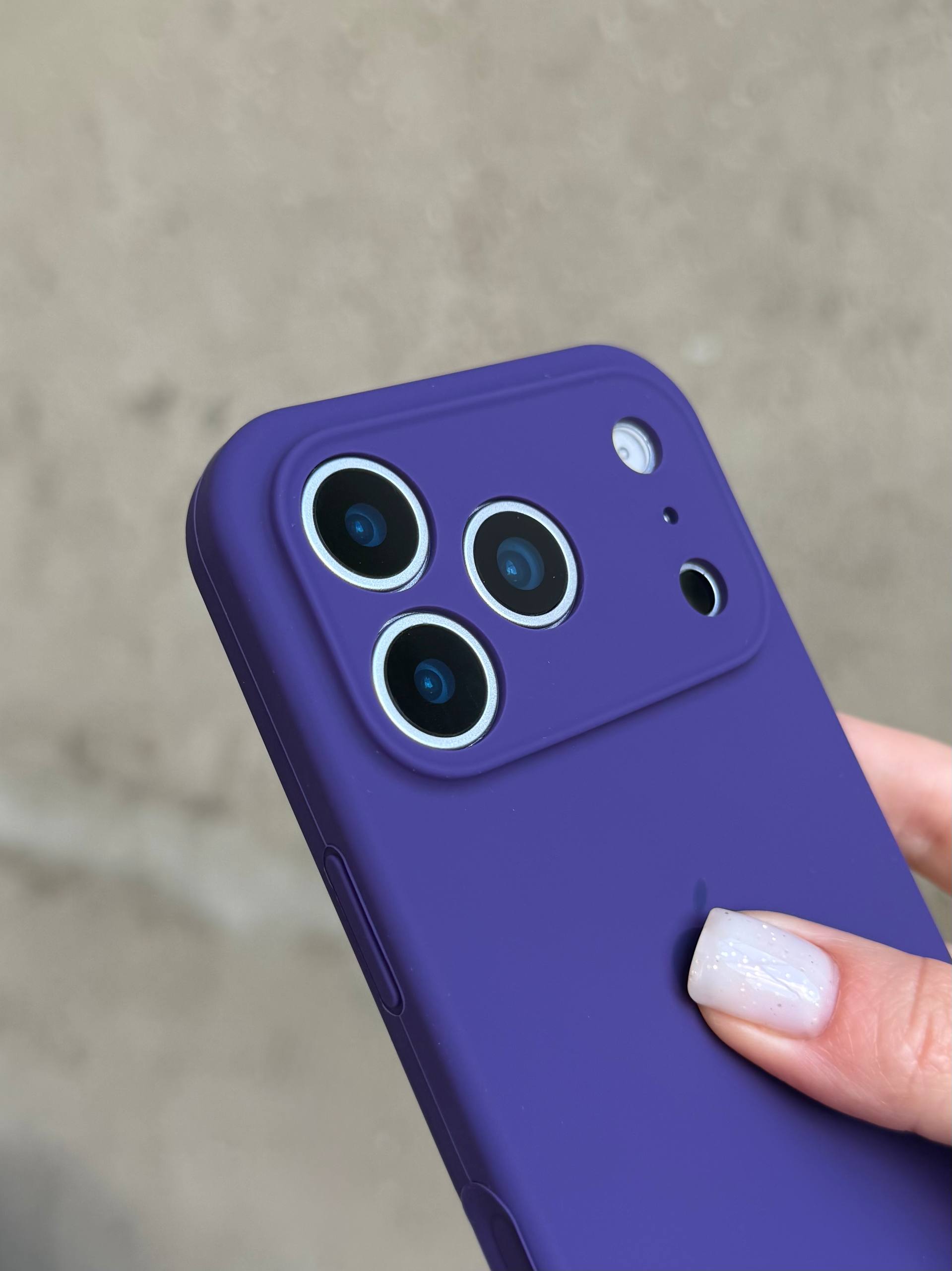 Чехол Silicone case с закрытой камерой на iPhone 17 Pro Max Amethyst #54