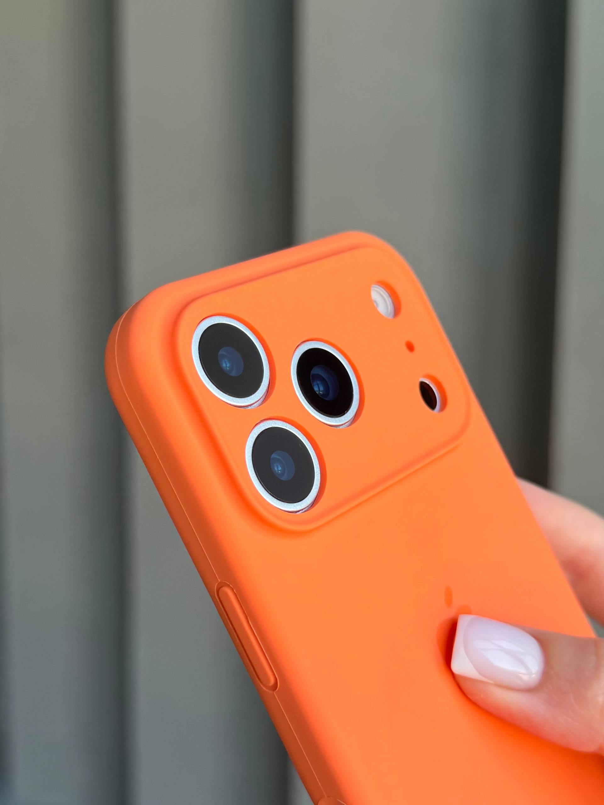 Чохол Silicone case із закритою камерою на iPhone 17 Pro Kumquat #52