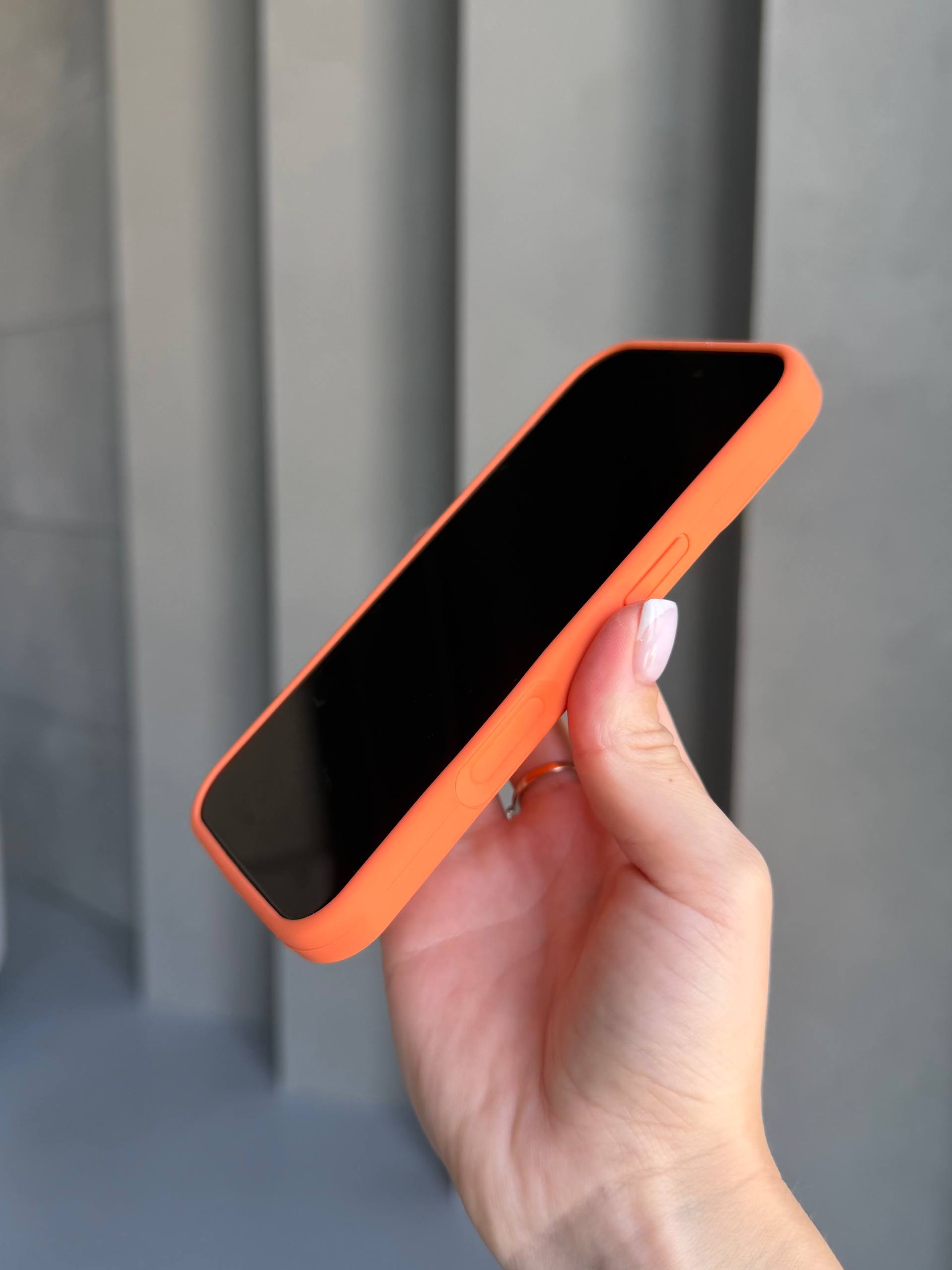 Чохол Silicone case із закритою камерою на iPhone 17 Pro Kumquat #52