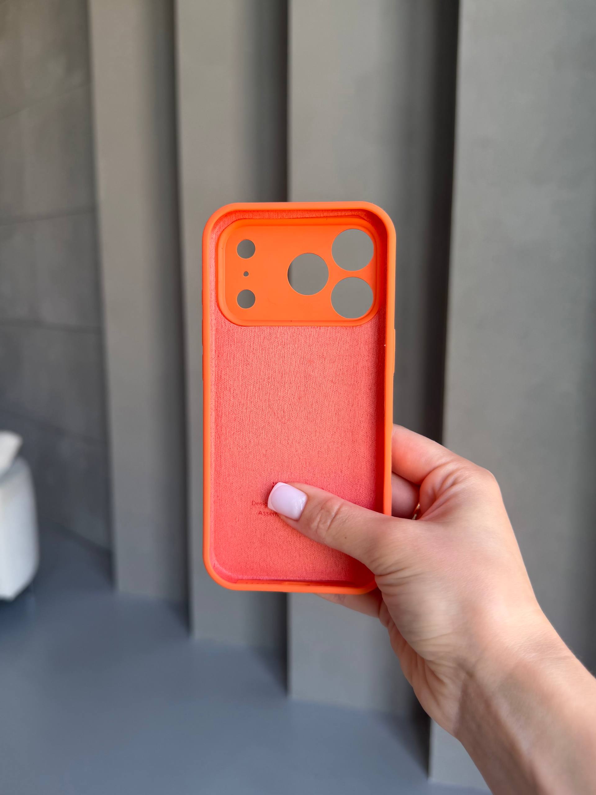 Чохол Silicone case із закритою камерою на iPhone 17 Pro Kumquat #52