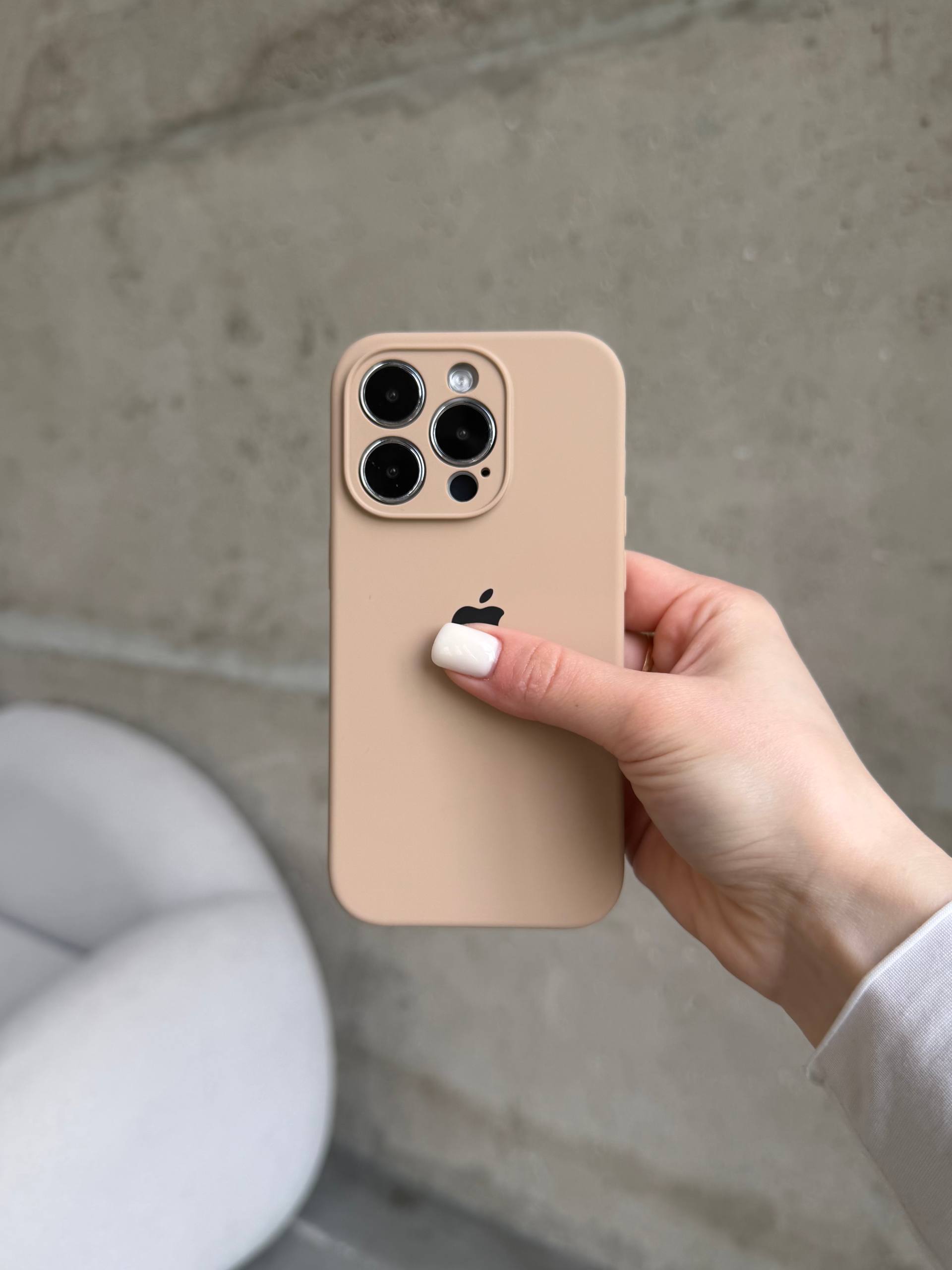 Чехол Silicone case с закрытой камерой на iPhone 11 Pro Max Desert #62