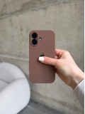 Чохол Silicone case із закритою камерою на iPhone 16+ Chocolate #63