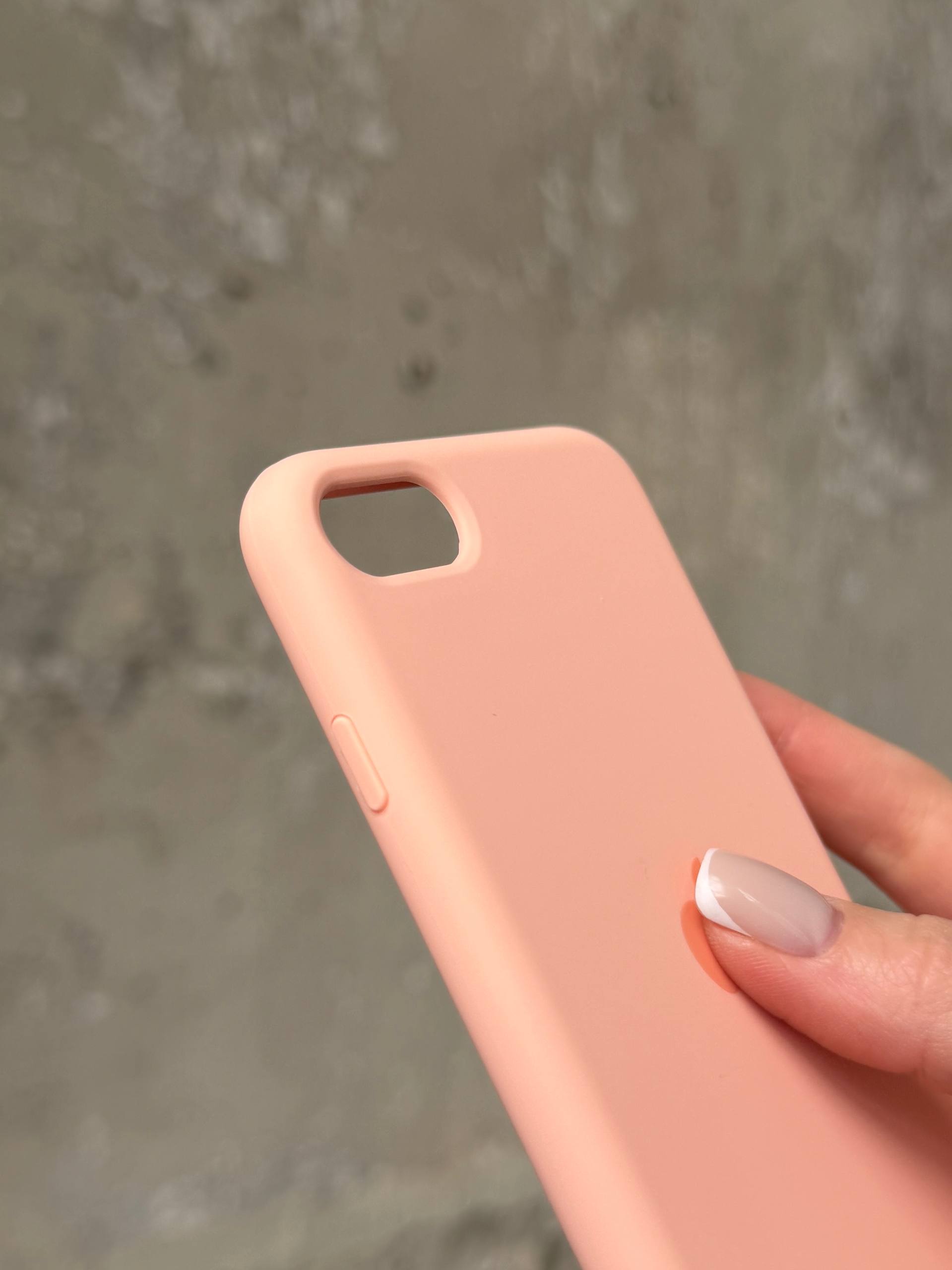 Чехол Silicone case с открытой камерой для iPhone 7 / 8 Grapefruit (07)