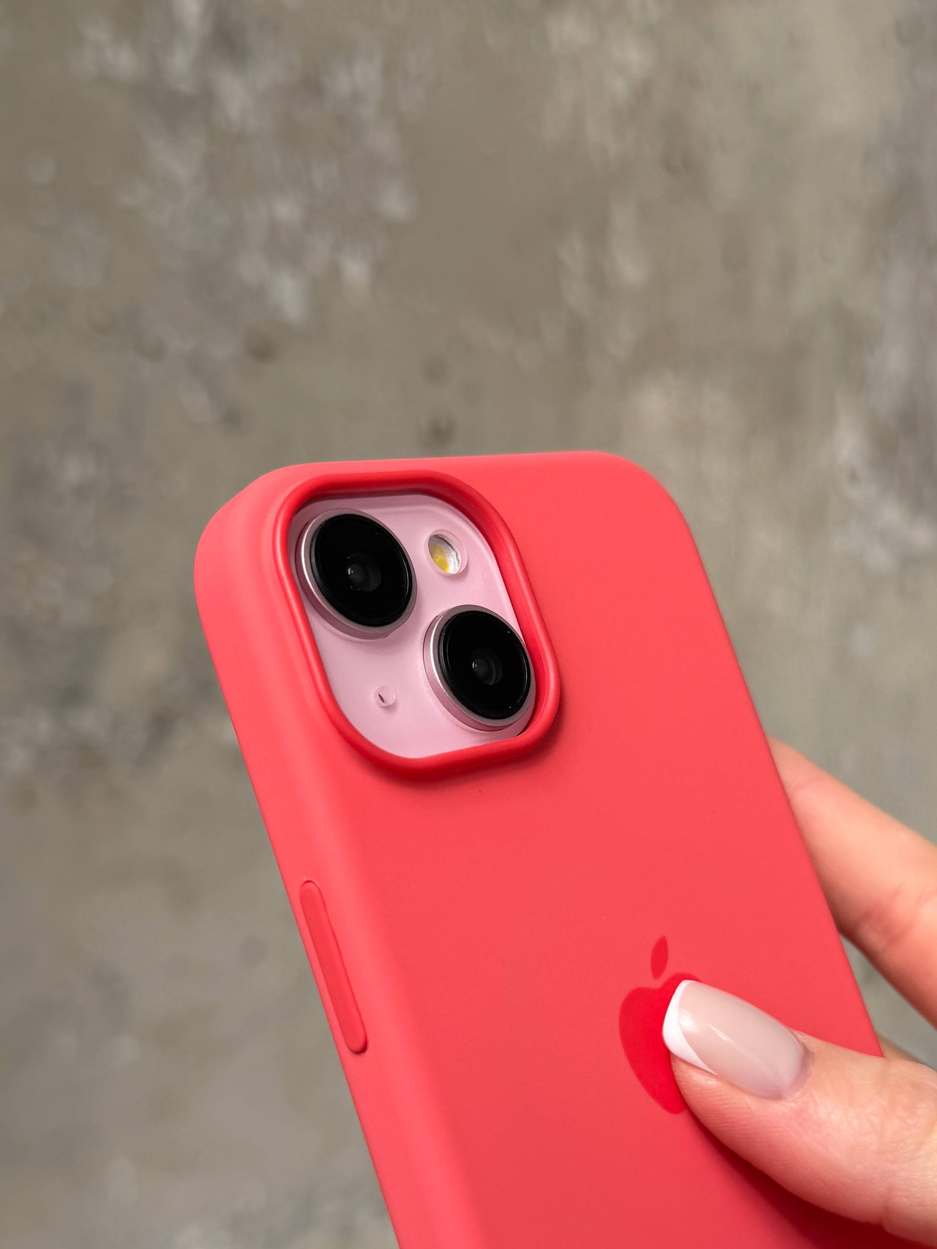 Чохол Silicone case з Magsafe на iPhone 15+ Guava (08)