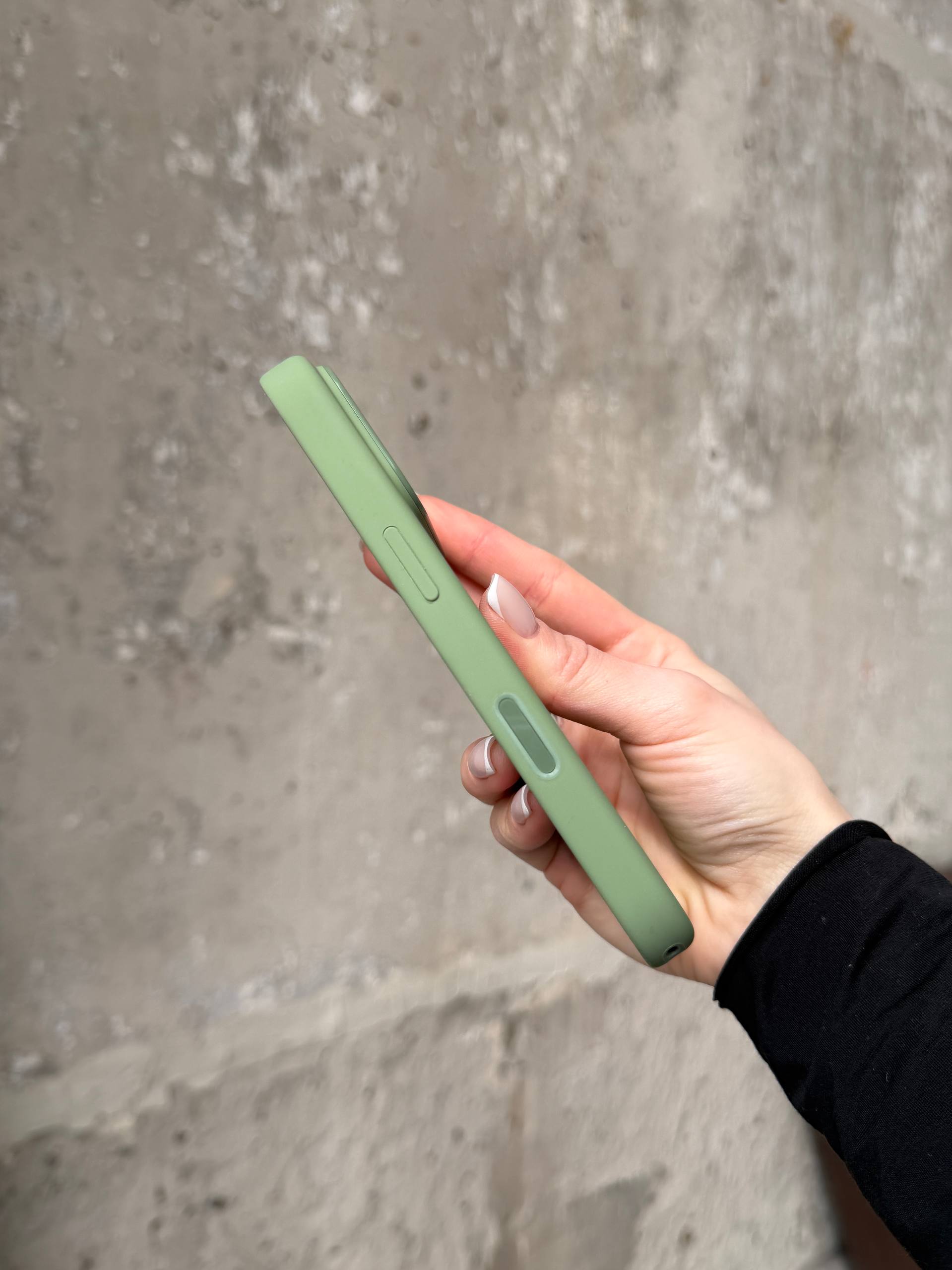 Чохол Silicone case з Magsafe на iPhone 17 Pro Light Moss (07)