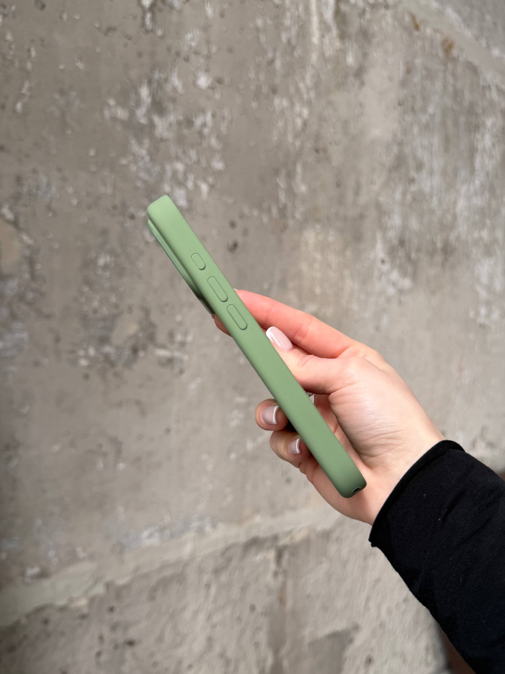 Чохол Silicone case з Magsafe на iPhone 17 Pro Light Moss (07)