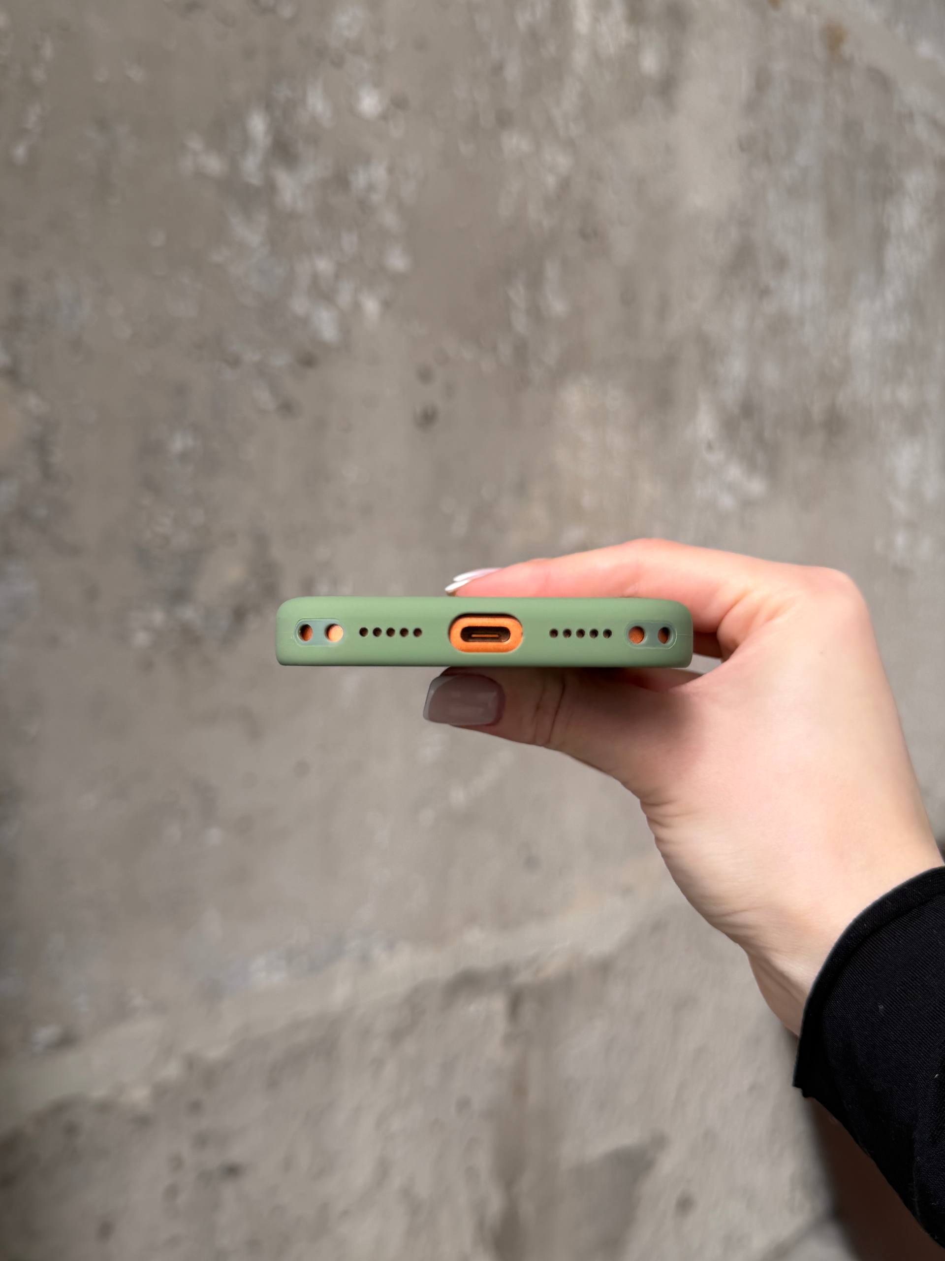 Чохол Silicone case з Magsafe на iPhone 17 Pro Light Moss (07)