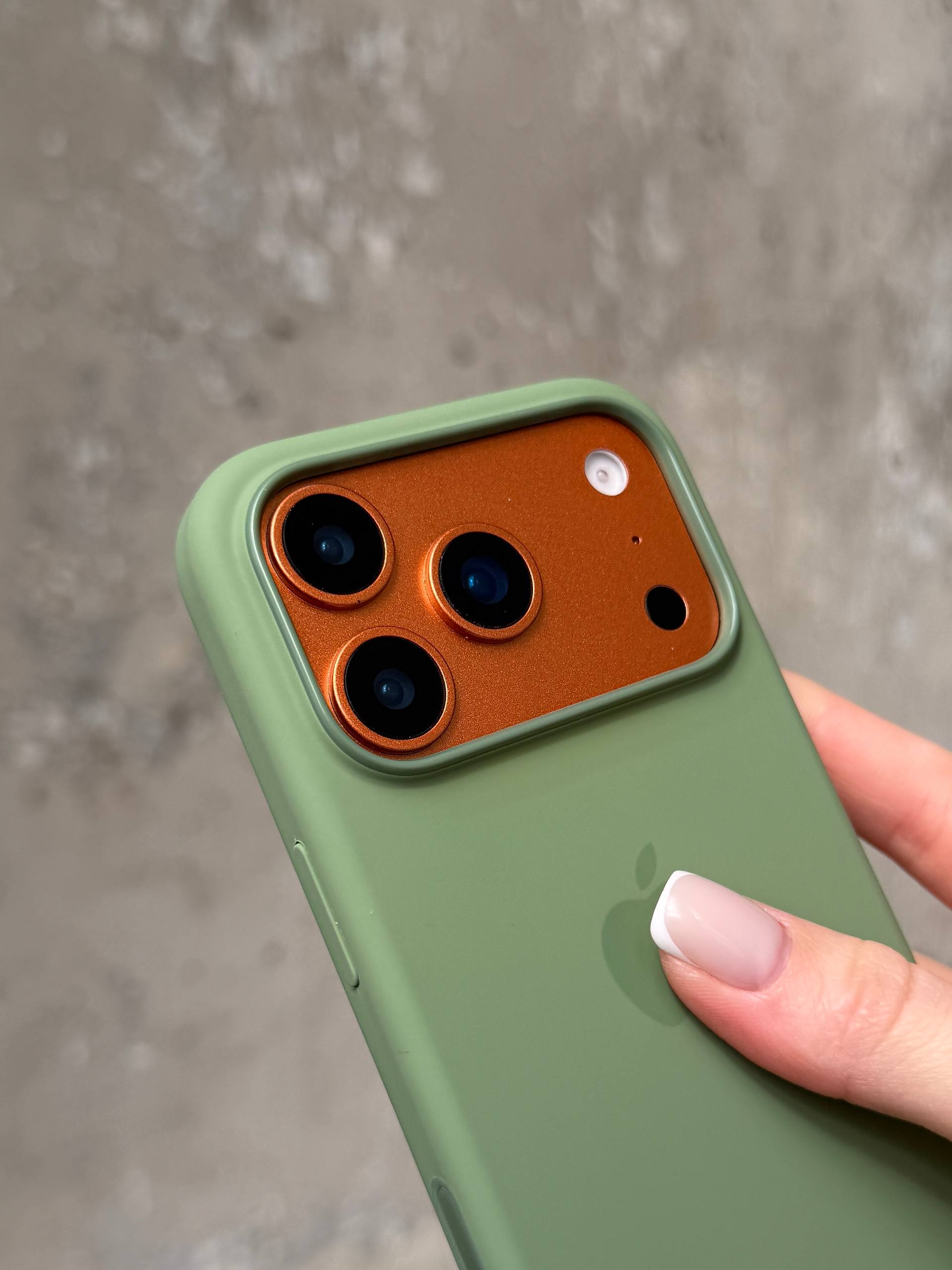 Чохол Silicone case з Magsafe на iPhone 17 Pro Light Moss (07)