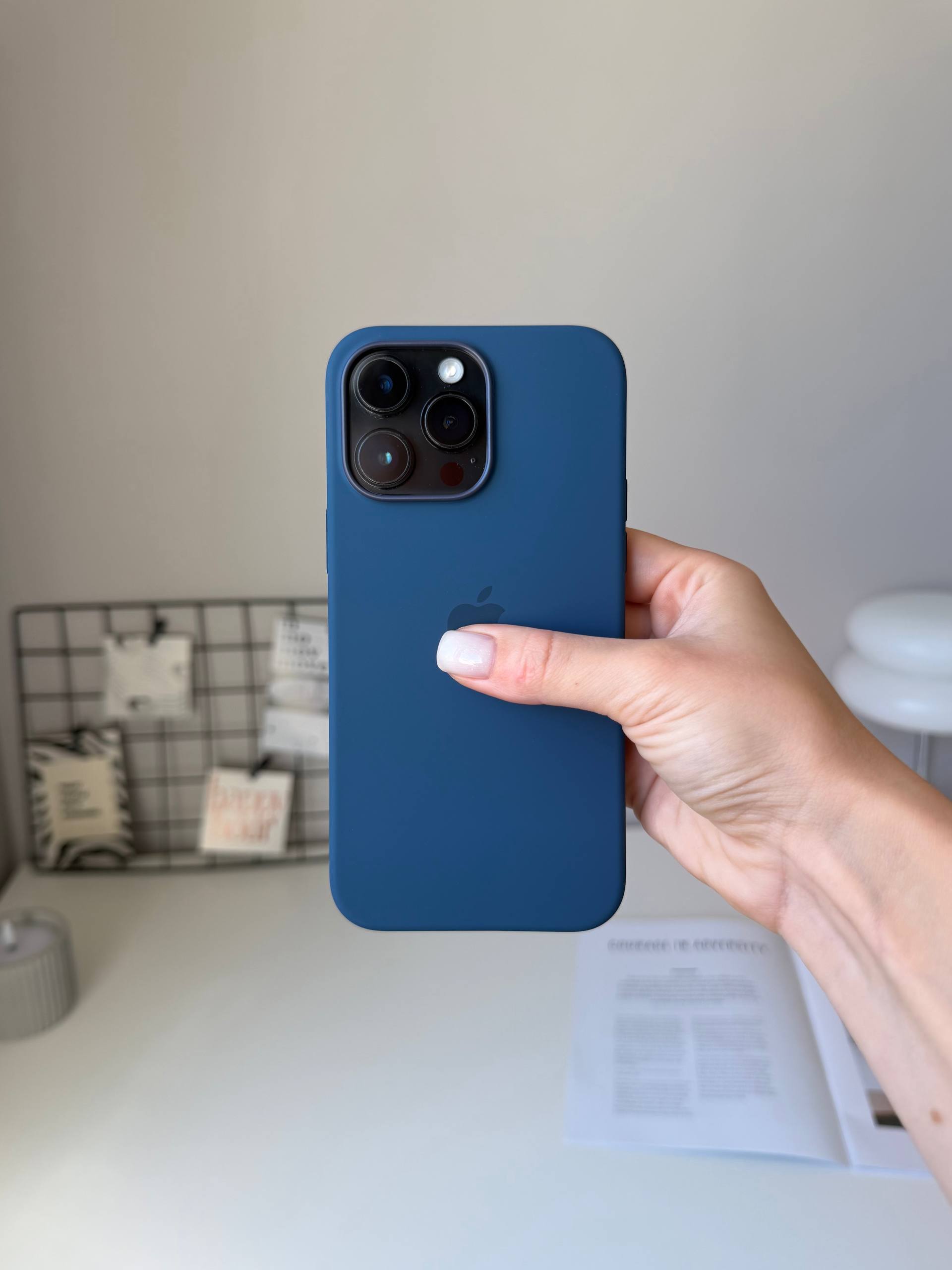 Чохол Silicone case з Magsafe на iPhone 14 Pro Storm Blue (07)