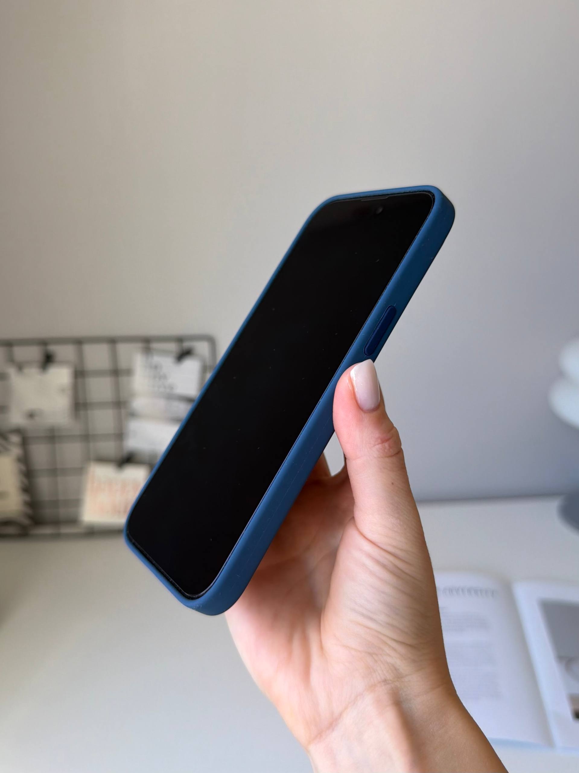 Чохол Silicone case з Magsafe на iPhone 14 Pro Storm Blue (07)