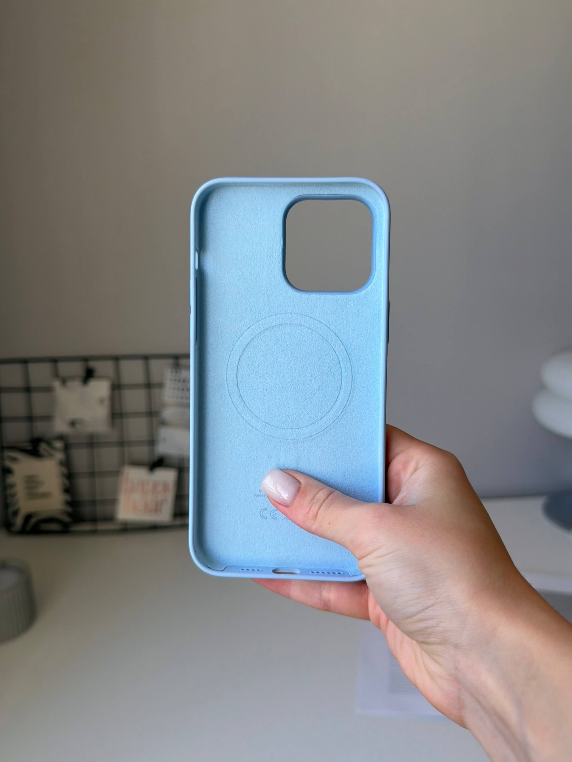 Чехол Silicone case с Magsafe на iPhone 14 Pro Sky (09)