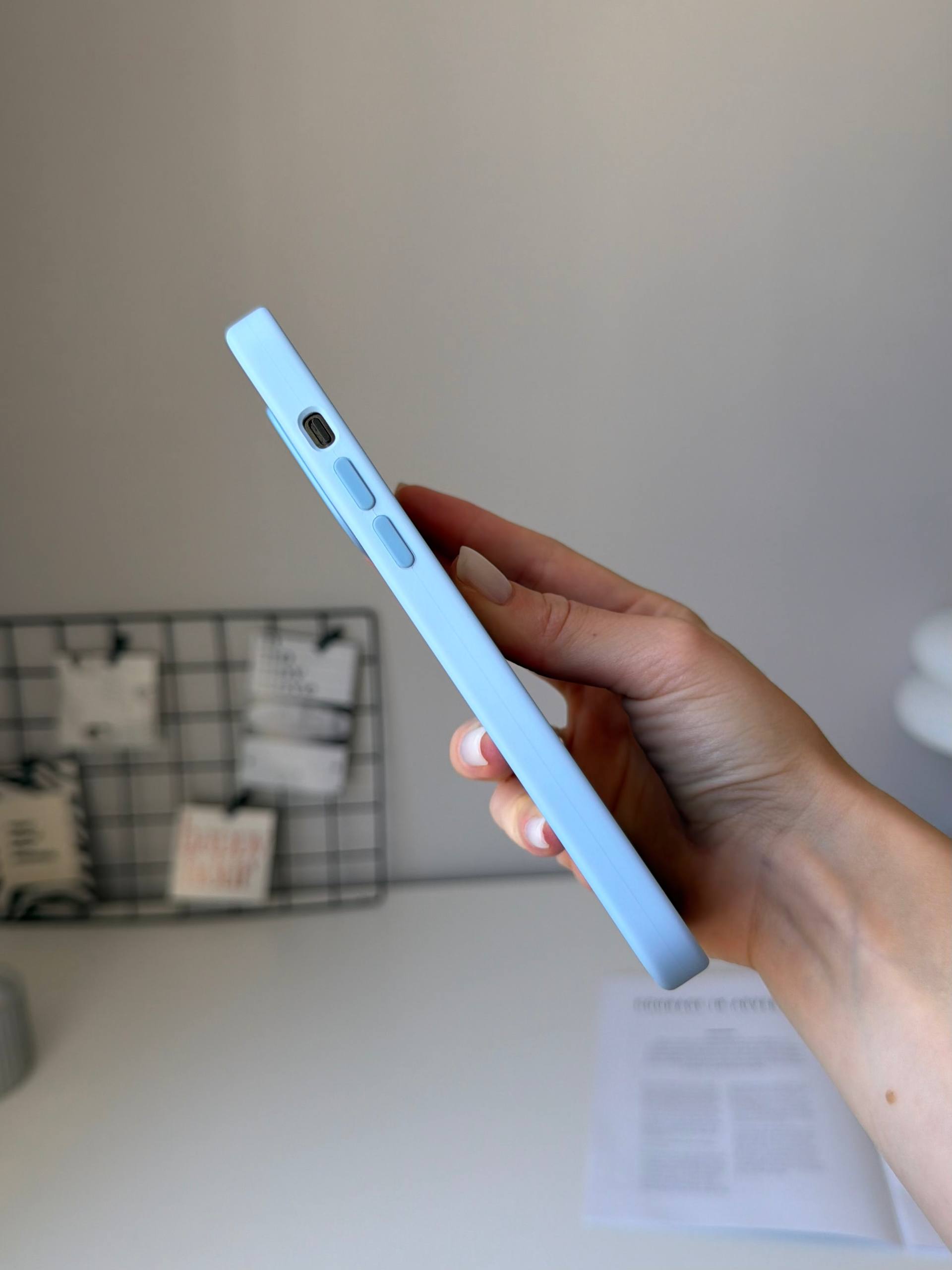 Чехол Silicone case с Magsafe на iPhone 14 Pro Sky (09)