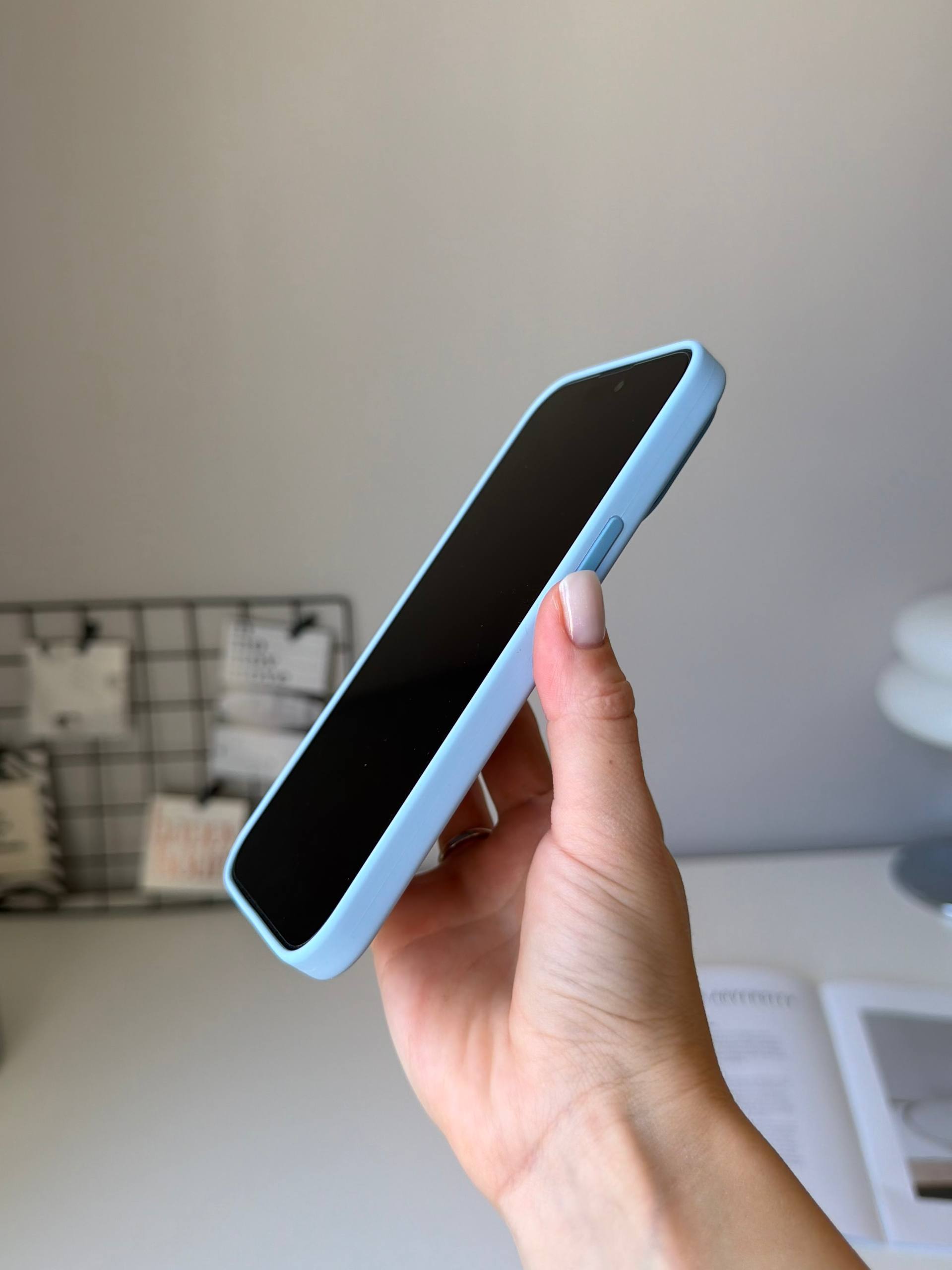 Чехол Silicone case с Magsafe на iPhone 14 Pro Sky (09)