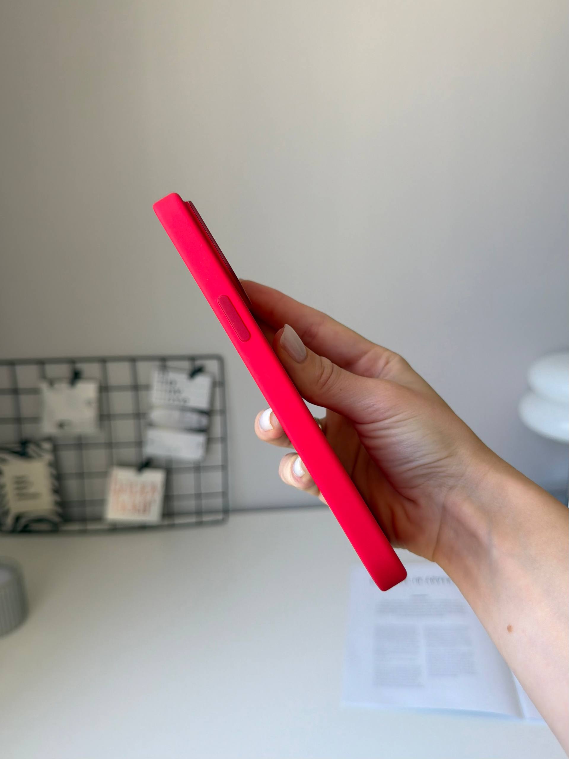 Чехол Silicone case с Magsafe на iPhone 14 Pro Max Red (04)