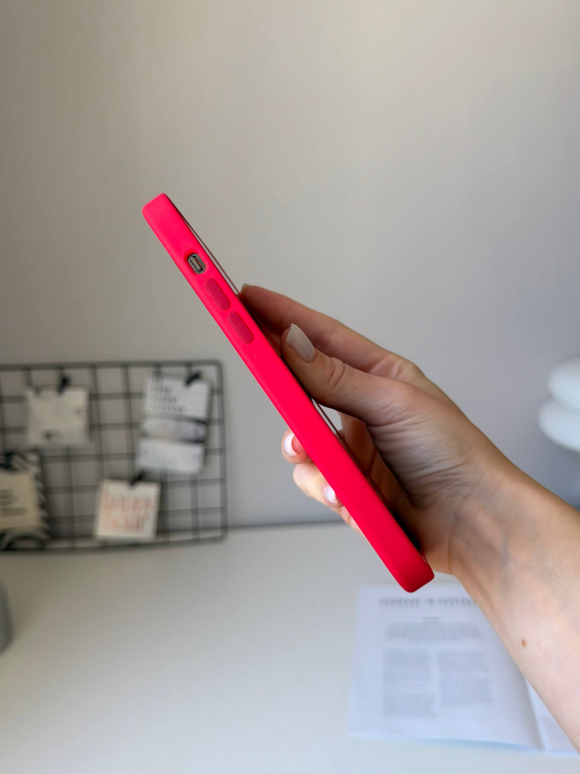 Чехол Silicone case с Magsafe на iPhone 14 Pro Max Red (04)
