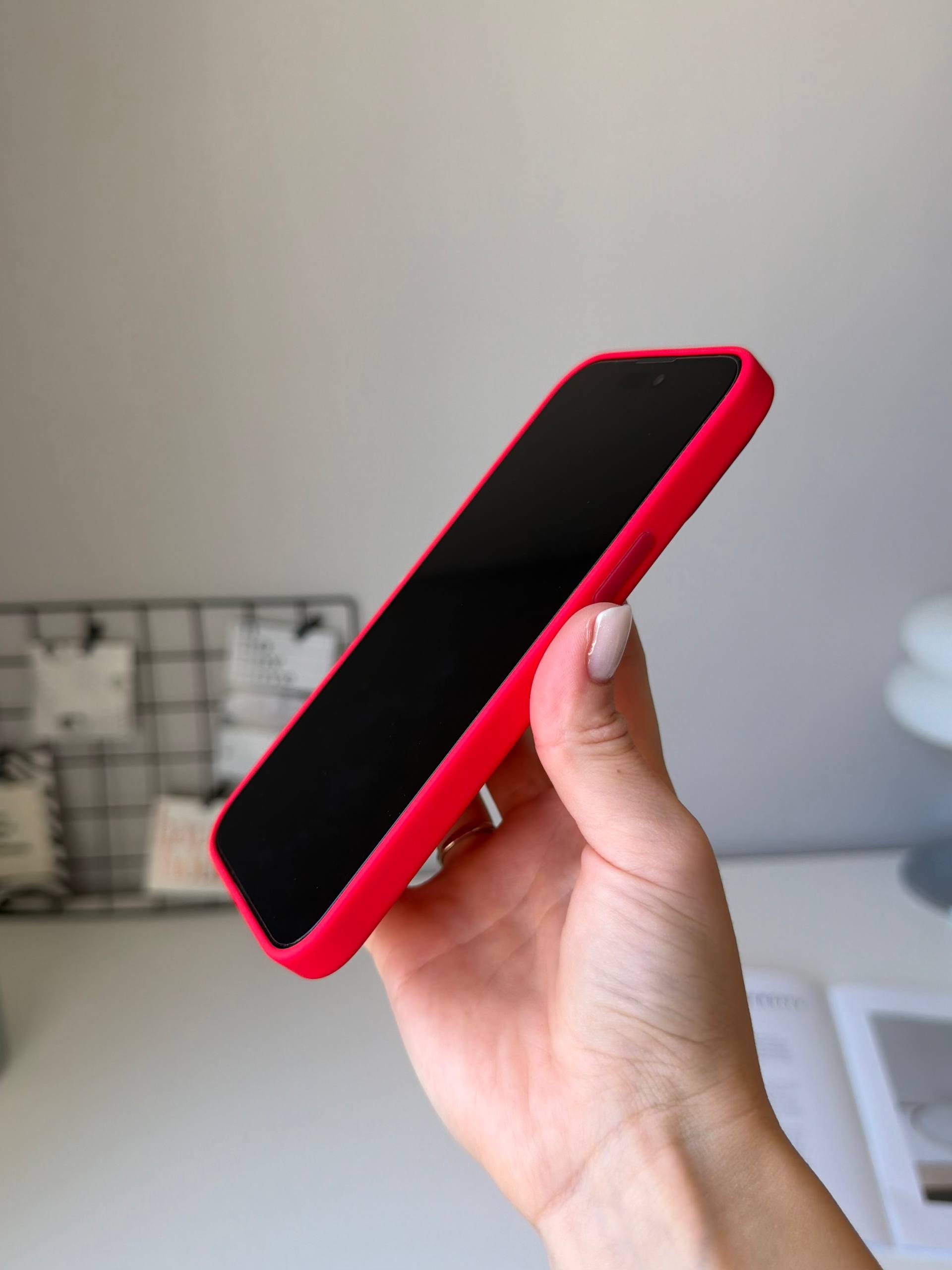 Чехол Silicone case с Magsafe на iPhone 14 Pro Max Red (04)
